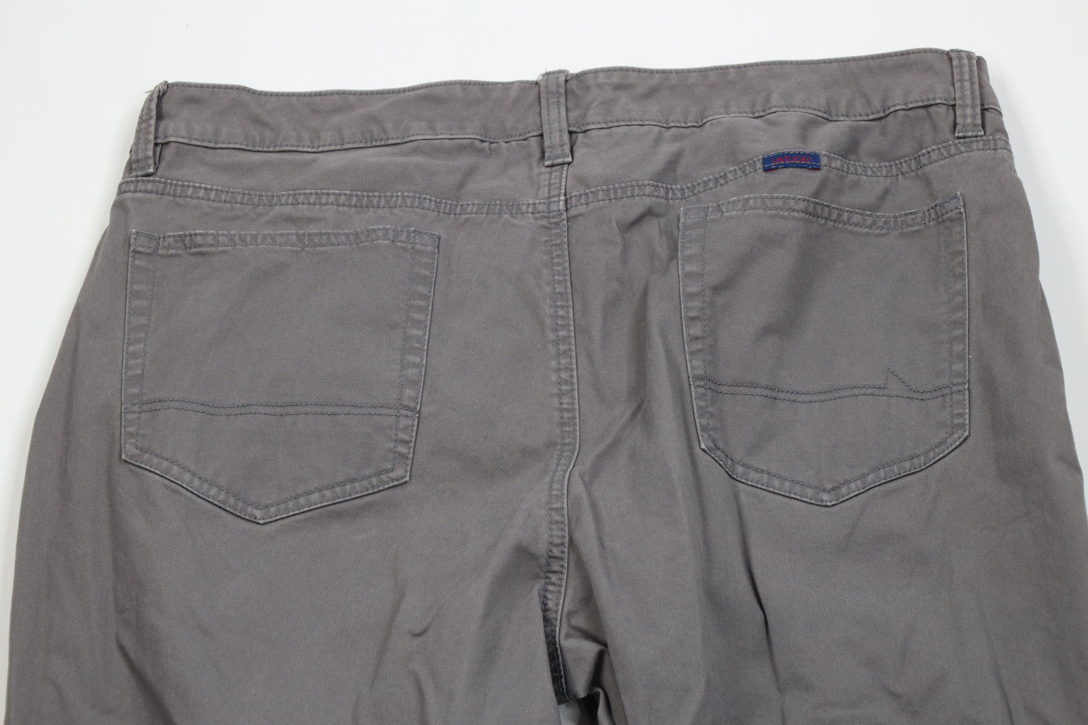UNTUCKit Untuckit Faded Straight Leg Stretch Chino Pants Gray Size US 38 / EU 54 - 8 Thumbnail