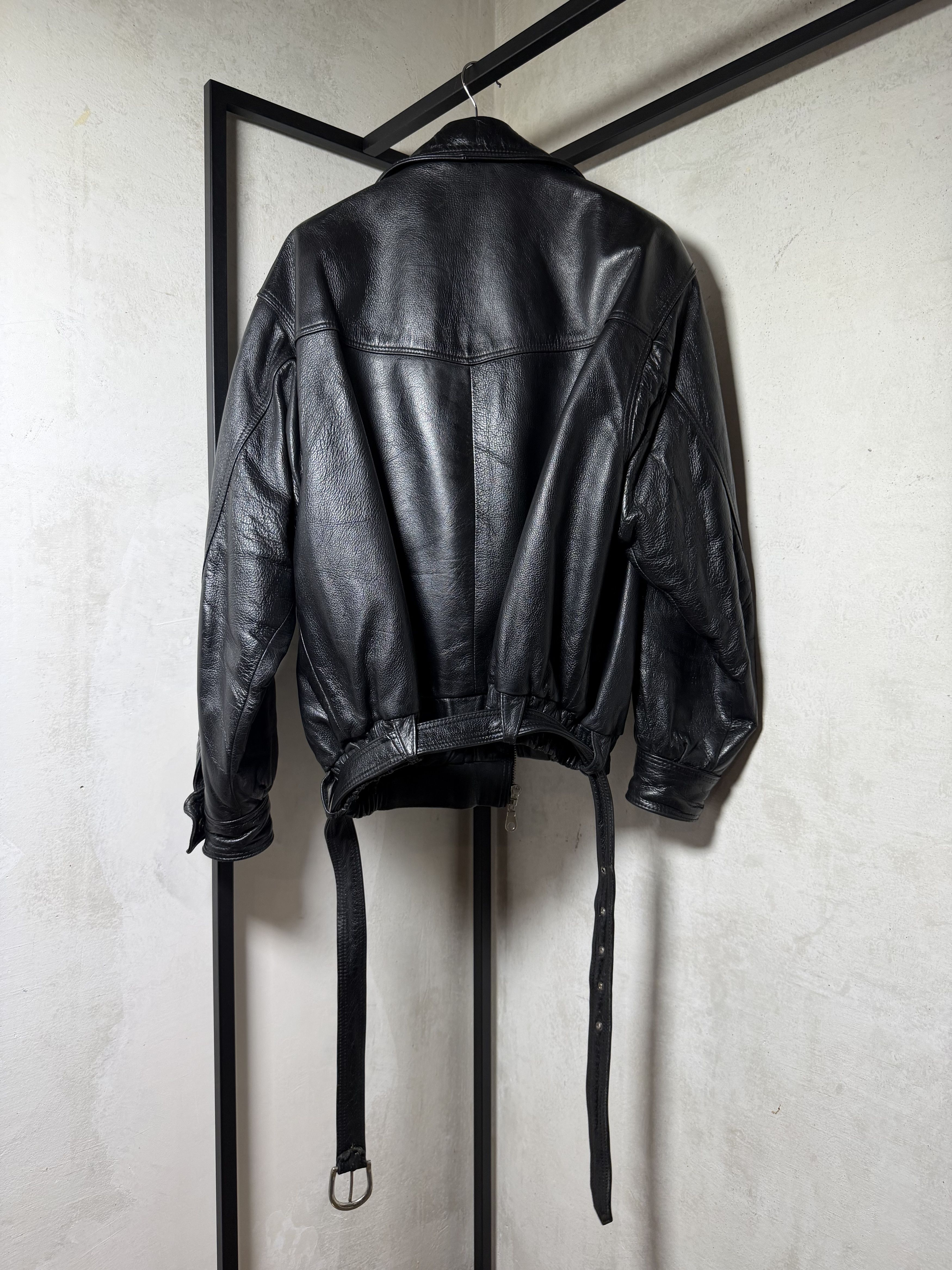 Genuine Leather Genuine Leather Bikers Black Jacket Size US XL / EU 56 / 4 - 4 Thumbnail