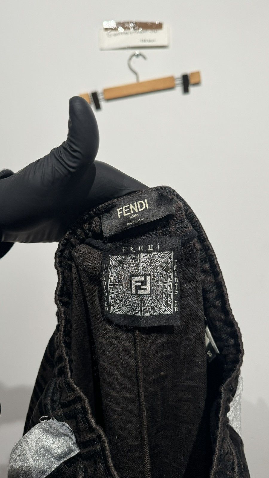Fendi Fendi Vintage Black Zucca Monogram Track Pants - Size 50 Size US 34 / EU 50 - 4 Thumbnail