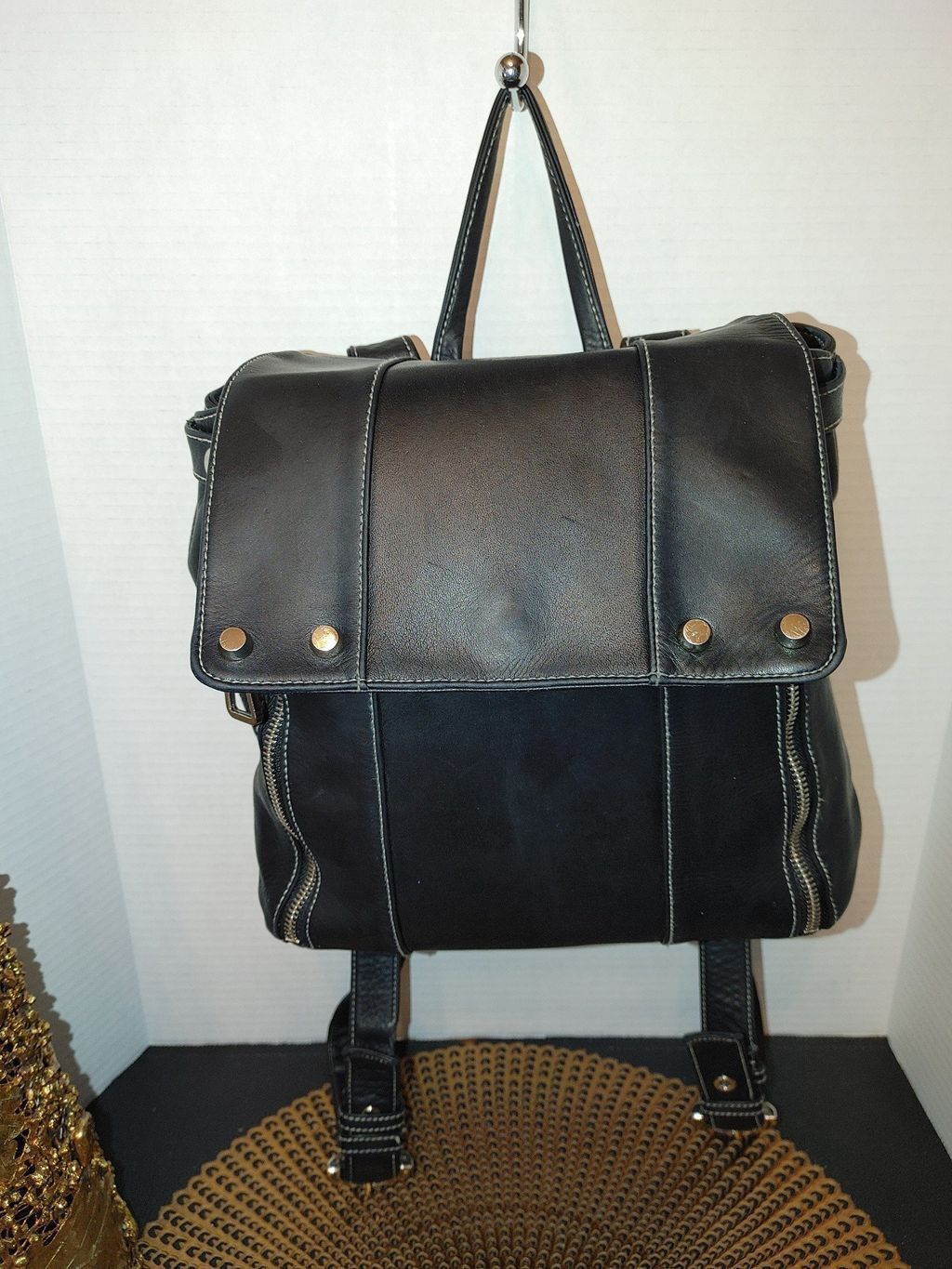 Perry Ellis Perlina Leather Backpack Size ONE SIZE - 1 Thumbnail