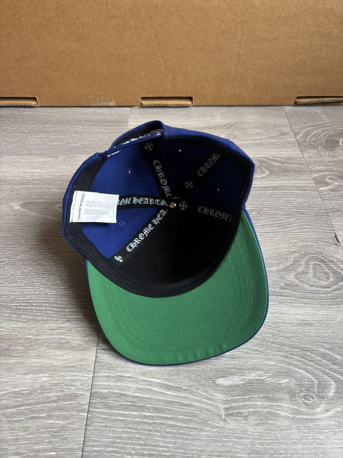 Chrome Hearts Chrome Hearts CH Baseball Cap Blue/White Snapback Hat Size ONE SIZE - 4 Thumbnail