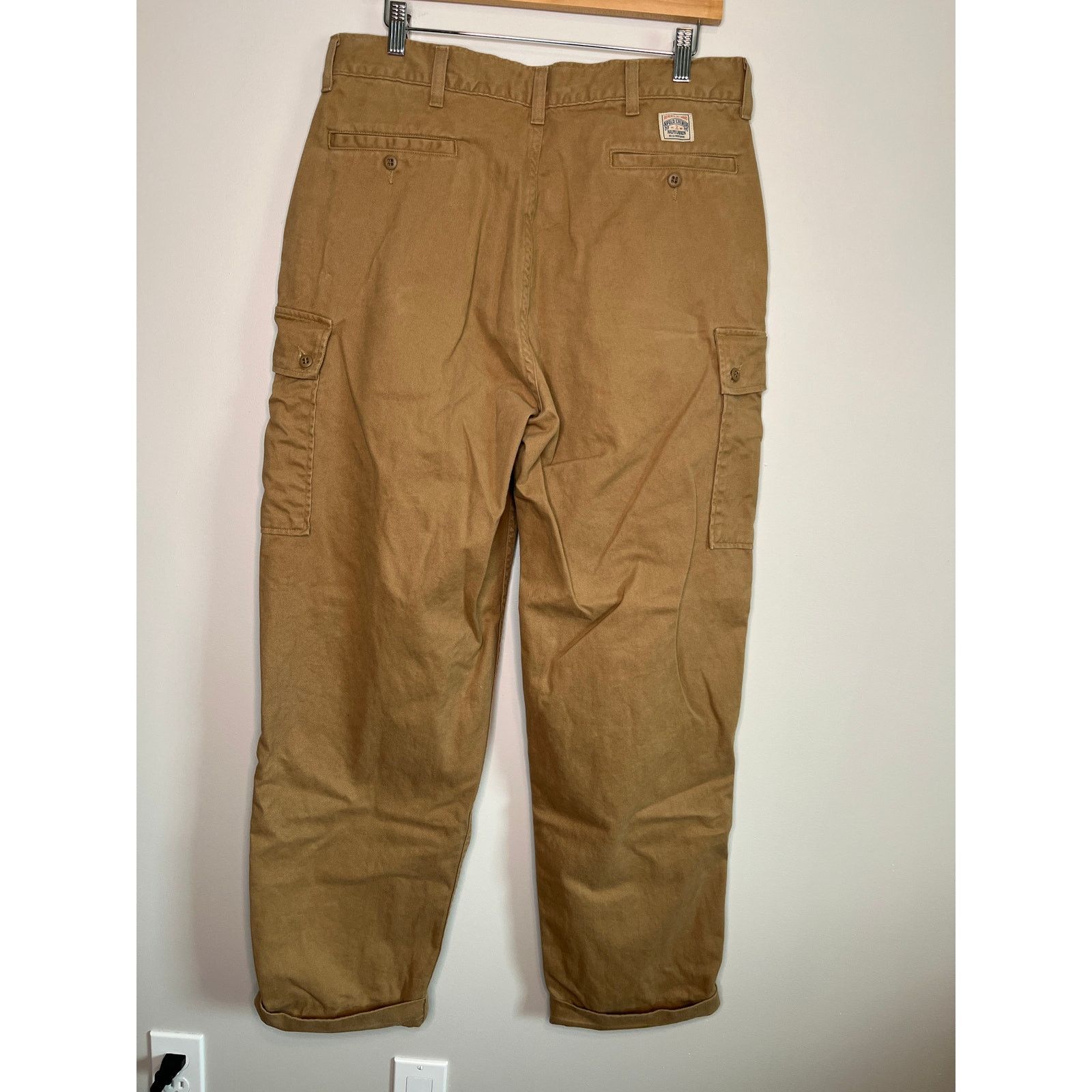 Polo Ralph Lauren Y2K Polo Ralph Lauren Tan USA Paratrooper Cargo Pants 34x30 Size US 34 / EU 50 - 8 Thumbnail