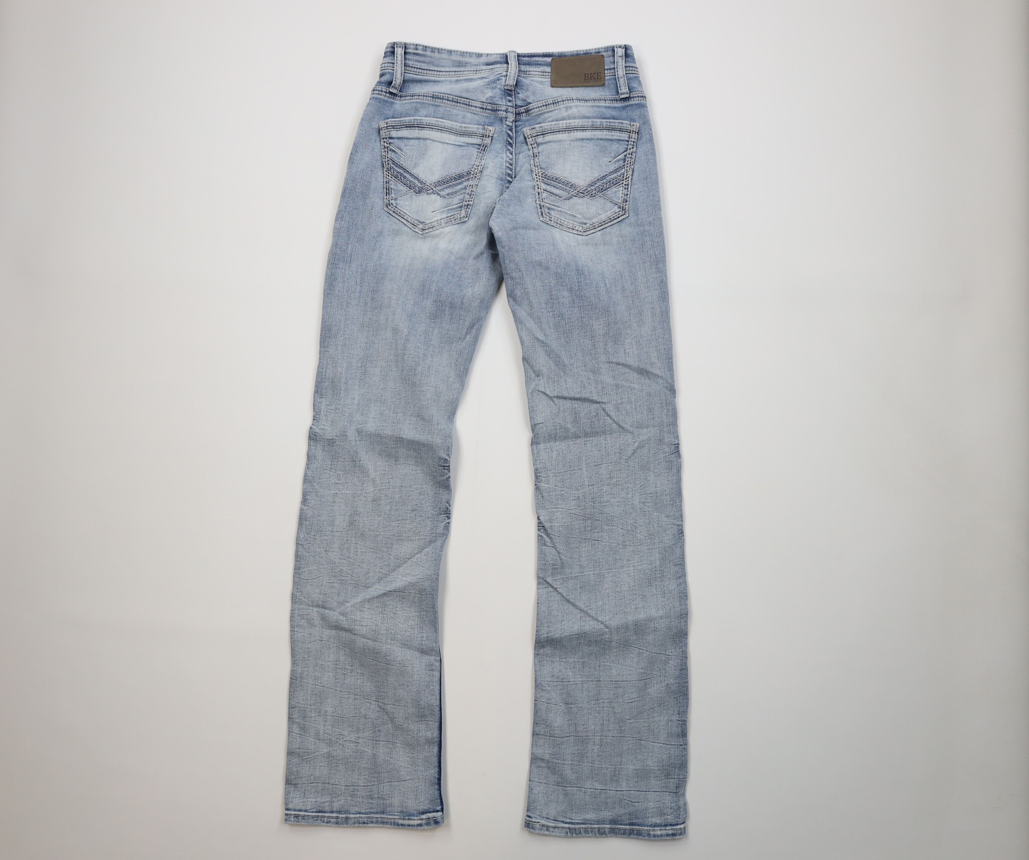Vintage Buckle BKE Stretch Jake Bootcut Denim Jeans Light Wash Size US 28 / EU 44 - 9 Thumbnail