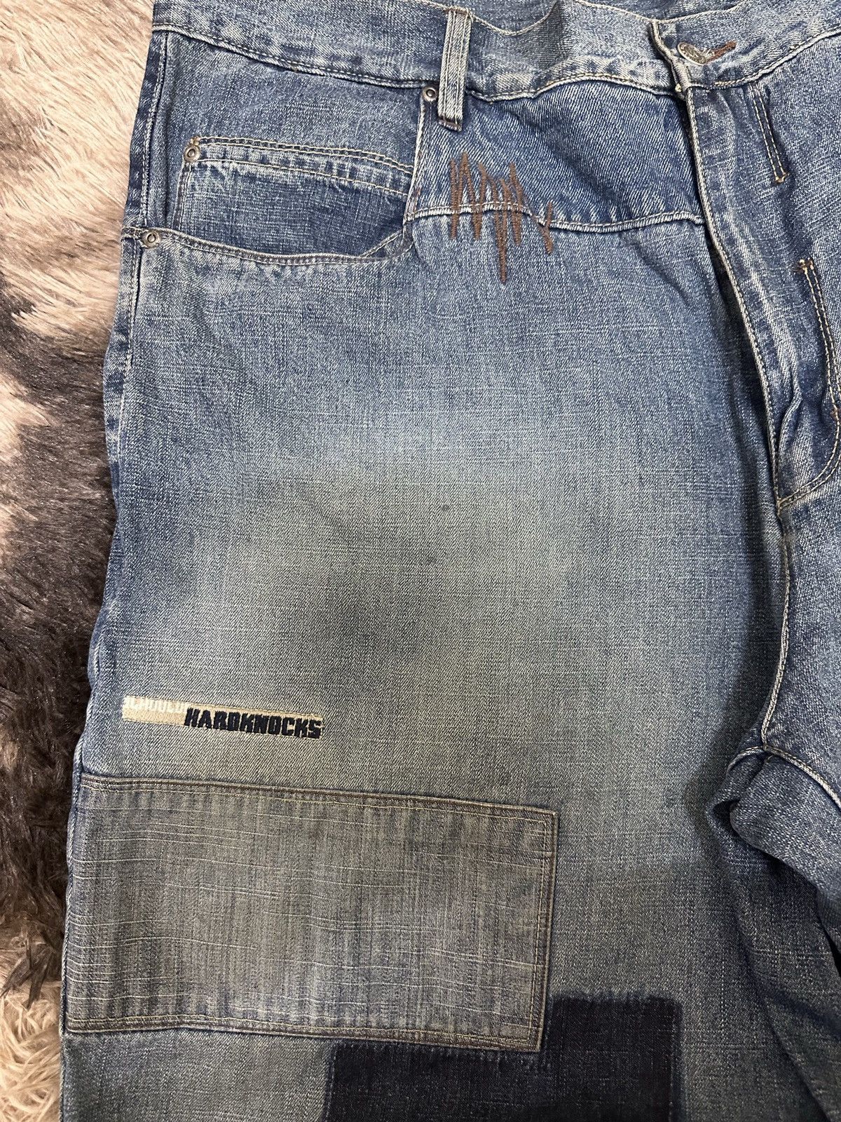 JNCO SOHK Vintage School Of Hard Knocks Patchwork Baggy Jeans Size US 40 / EU 56 - 6 Thumbnail