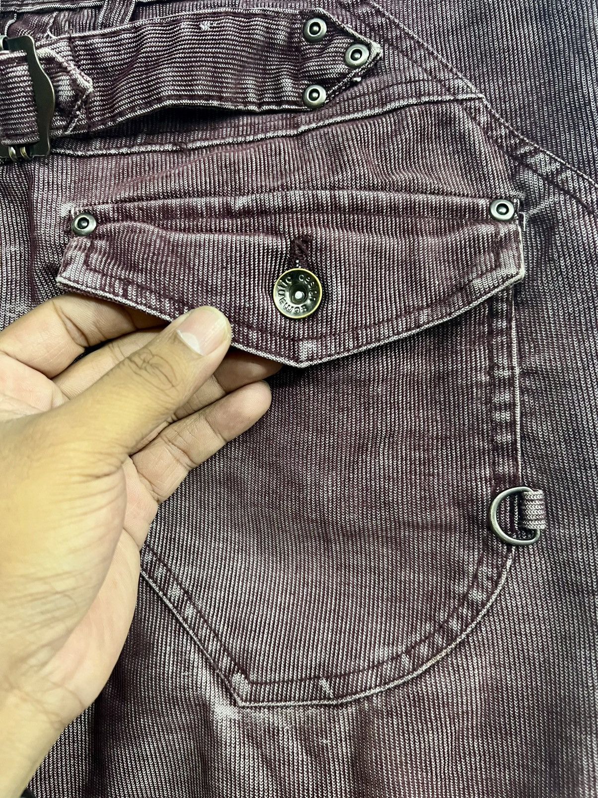 Japanese Brand Semantic Design Purple Washed Flared Corduroy Jeans Size US 34 / EU 50 - 15 Thumbnail