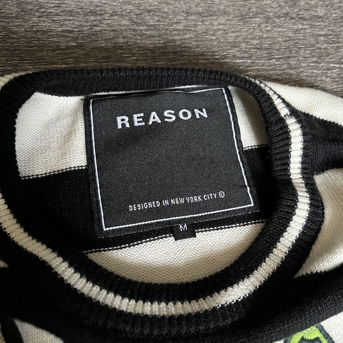Reason Vintage Style Reason Rain Makers Club Patch Striped Sweater Size US M / EU 48-50 / 2 - 6 Thumbnail