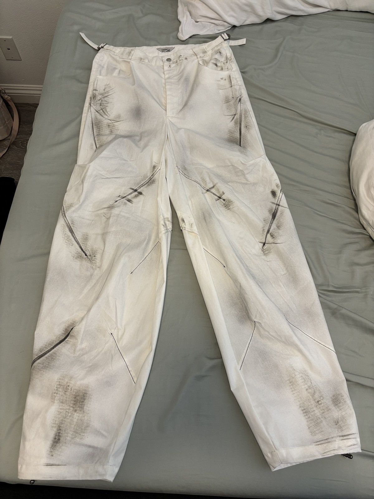 CMMAWEAR Cmmawear Dirt White Toshima Trousers Size Small BNWT Size US 30 / EU 46 - 1 Thumbnail