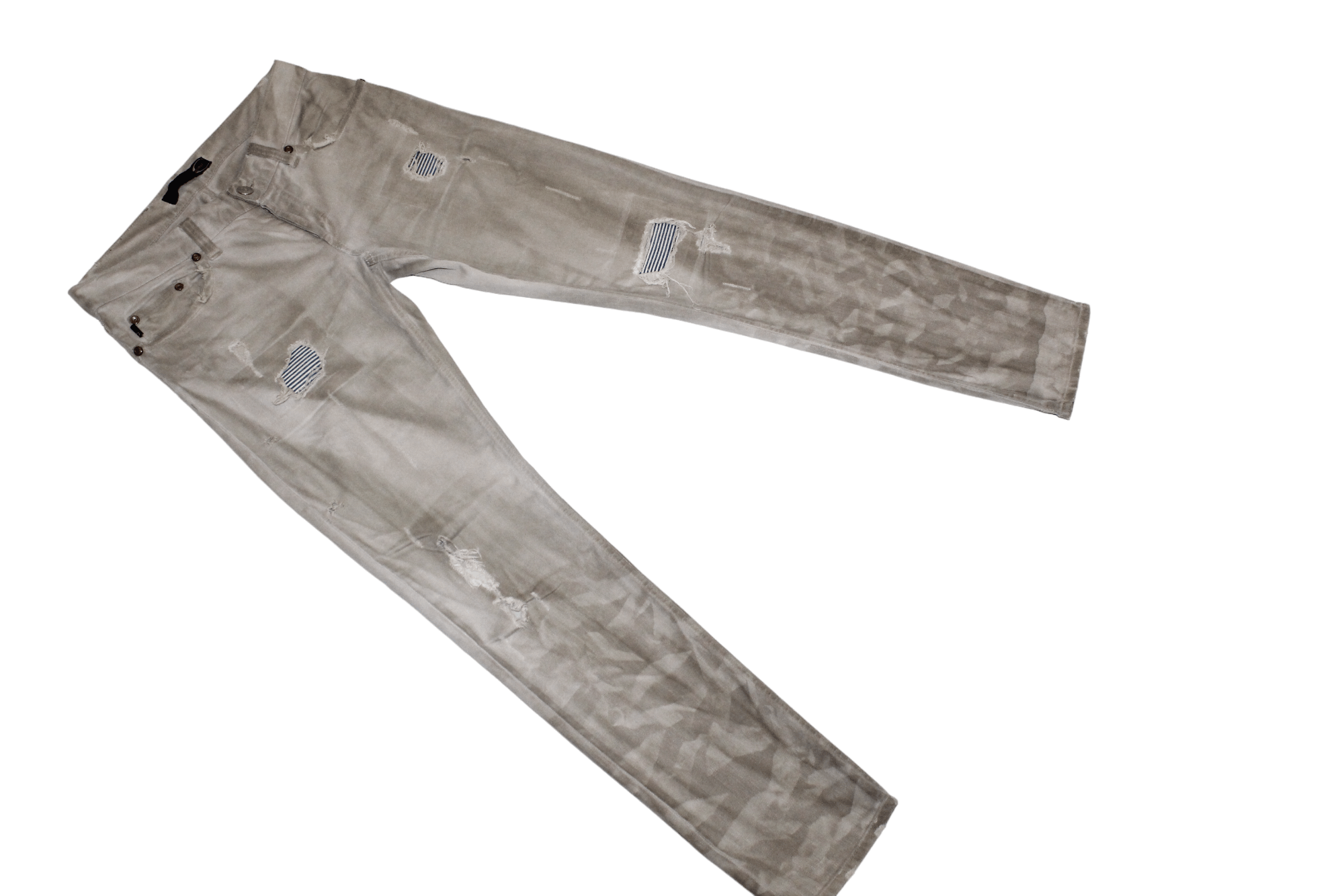 Just Cavalli Just Cavalli Rips Repair Distressed Coated Denim Slim Pants Size US 30 / EU 46 - 3 Thumbnail