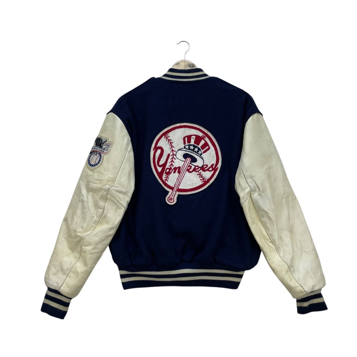 Delong × MLB × Starter 💥Vintage Delong Mlb New York Yankees Varsity Letterman Size US M / EU 48-50 / 2 - 2 Thumbnail