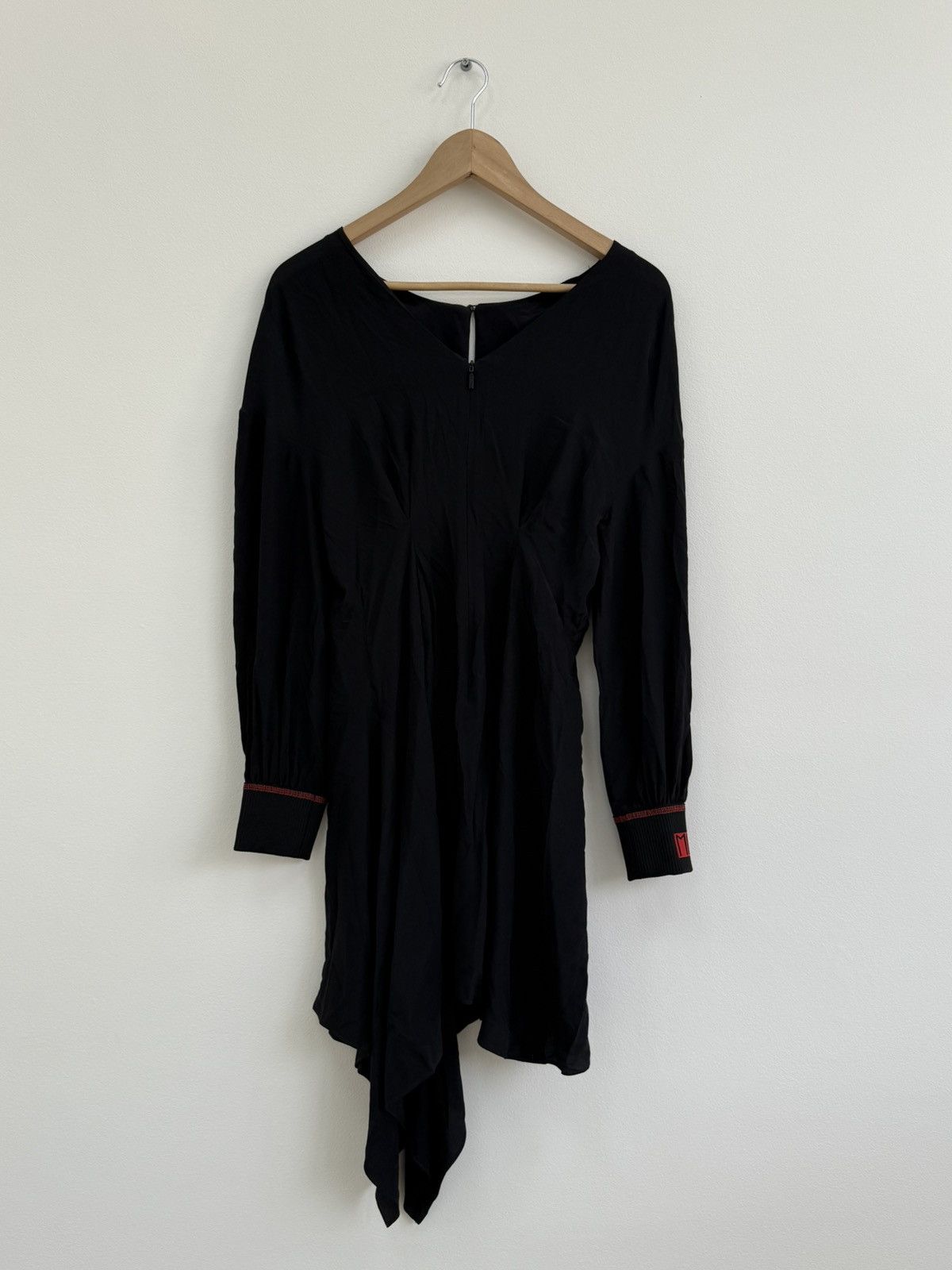 Fendi Fendi Asymmetrical Black Silk Dress Size XS / US 0-2 / IT 36-38 - 6 Thumbnail