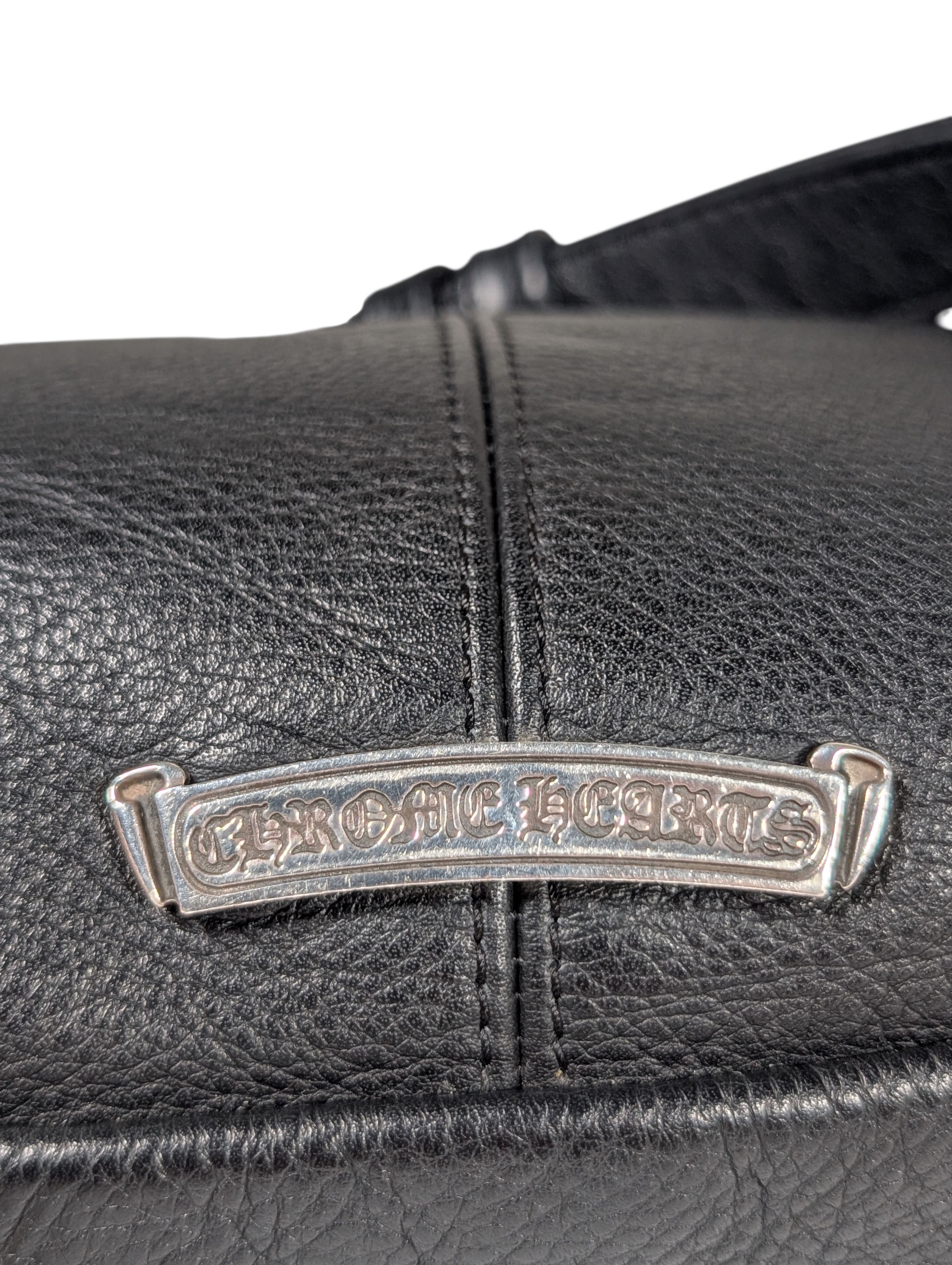 Chrome Hearts SNAT PACK #1 MESSENGER SHOULDER BAG WAIST BAG BLACK LEATHER Size ONE SIZE - 8 Thumbnail