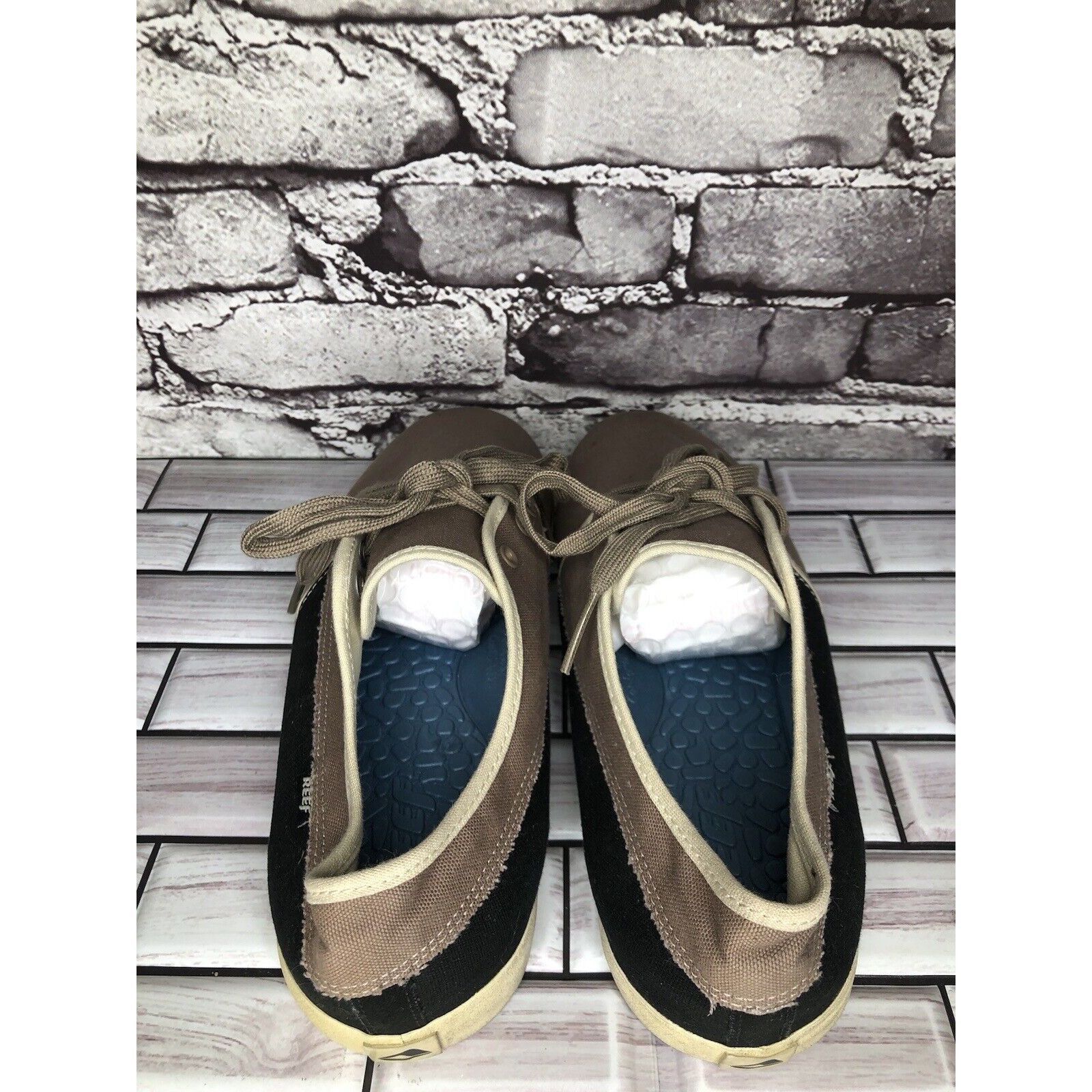 REEF REEF RF-003002 SEA CAPTAIN Gray Canvas Fabric Lace Up Casual Size US 10 / EU 43 - 5 Thumbnail