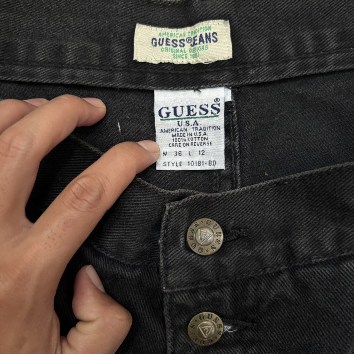 Guess Vintage Guess Jeans Black Wide Leg Baggy Jorts Size US 36 / EU 52 - 3 Thumbnail