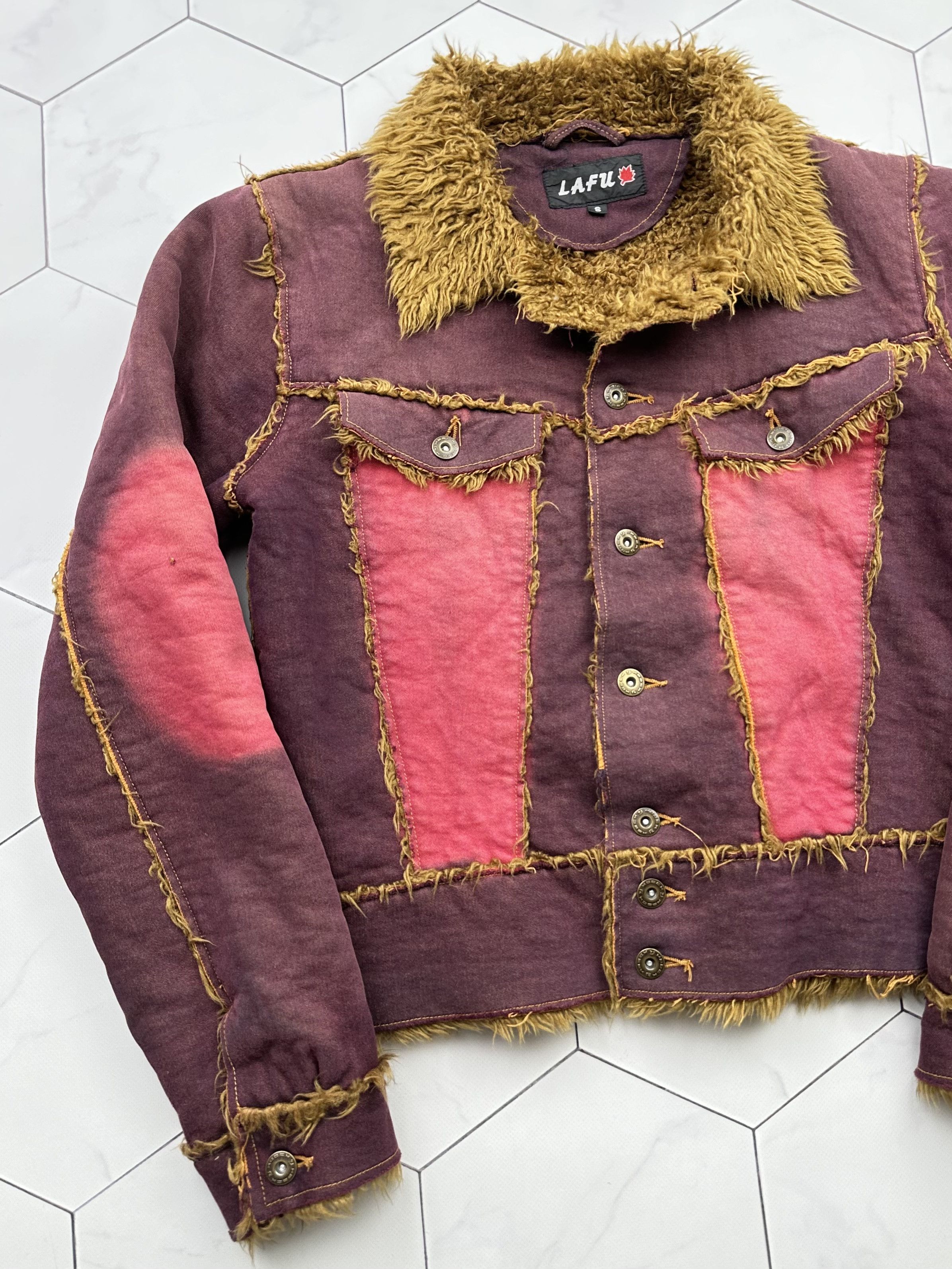 Vintage Vintage Faded Faux Sheepskin Jacket (B365)D15 E2 Size S / US 4 / IT 40 - 2 Thumbnail