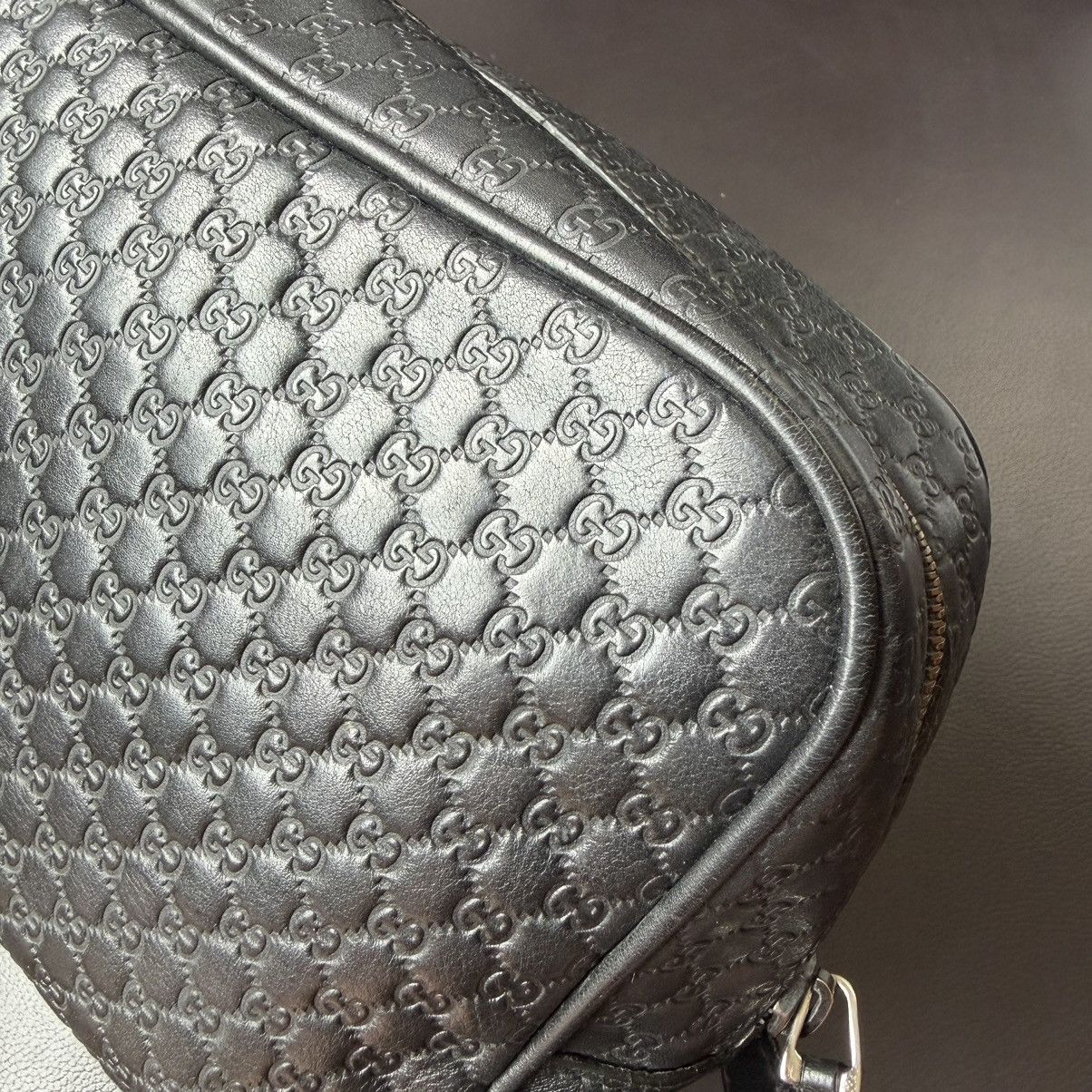 Gucci Gucci - Microguccissima Calfskin Black Toiletry Bag Size ONE SIZE - 12 Thumbnail