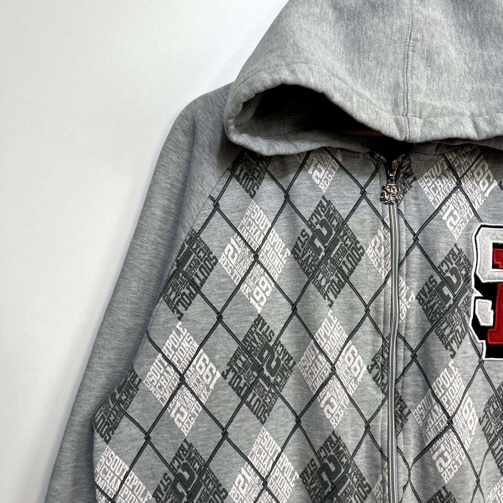 Southpole × Vintage Vintage Y2K South Pole Zip Up Hoodie XL Wire Fencing Print Size US 36 / EU 52 - 7 Thumbnail