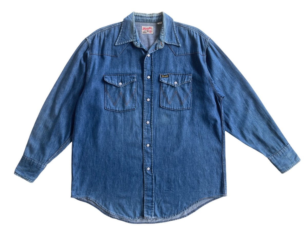 Vintage Vintage Wrangler Western Wear Shirt Size US L / EU 52-54 / 3 - 5 Thumbnail