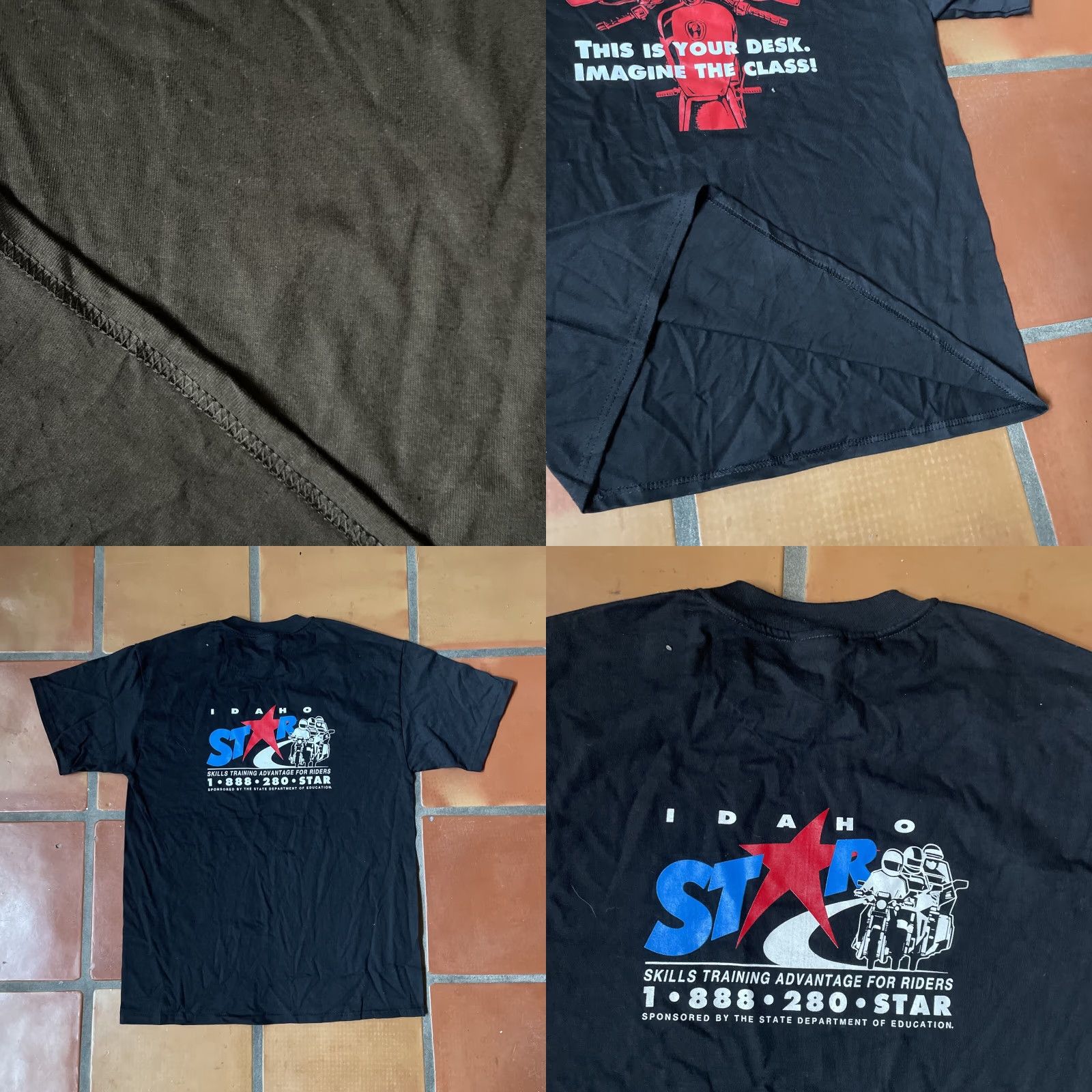 Hanes VINTAGE Hanes Beefy-T T-Shirt Mens L Black Crew Neck Short Sleeve 100% Cotton Motorcycle 90s Hipster US Made Size US L / EU 52-54 / 3 - 9 Thumbnail
