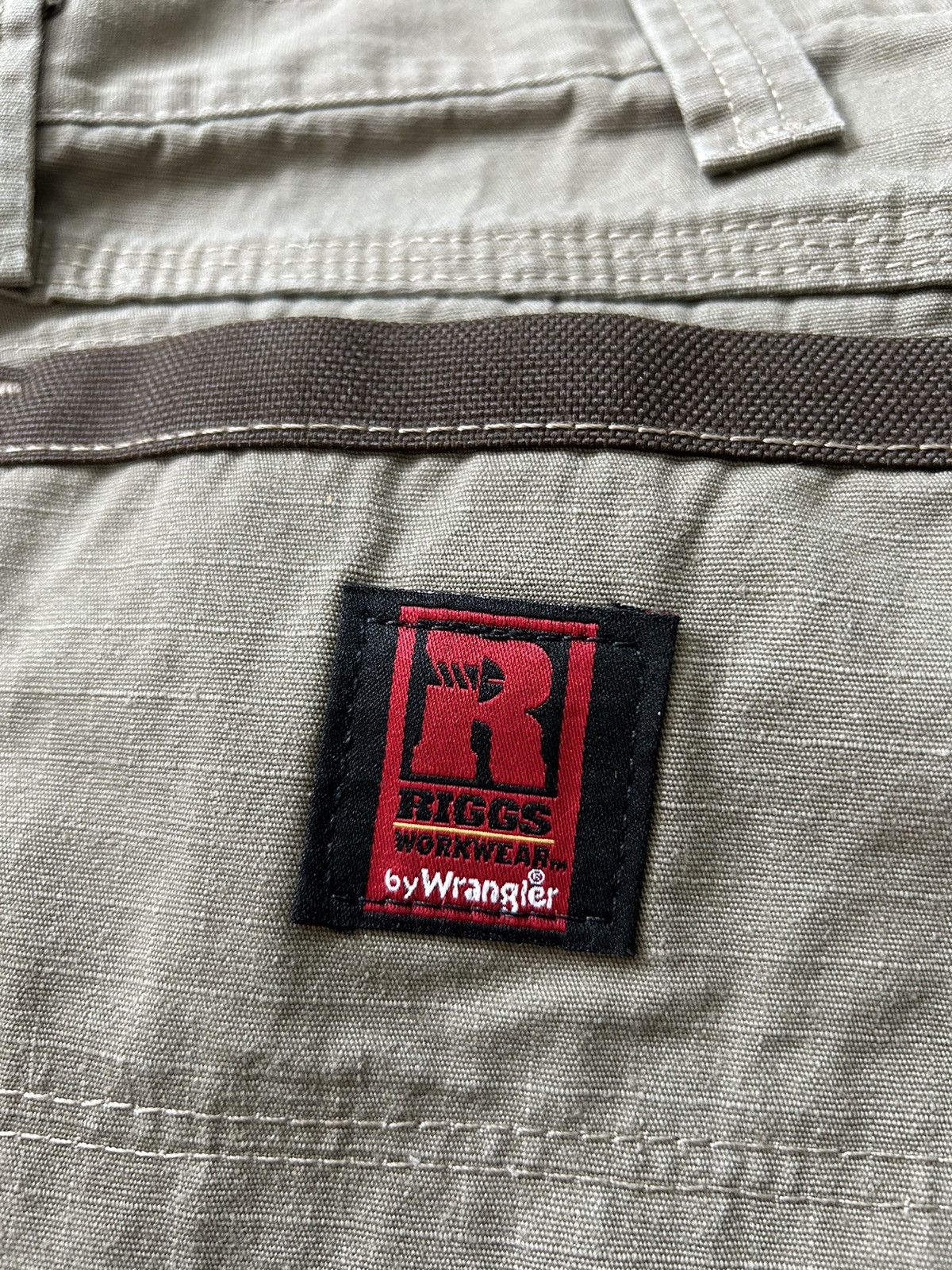 Japanese Brand × Vintage × Wrangler Vintage Wrangler Riggs Workwear Olive Carpenter Pants Size US 34 / EU 50 - 3 Thumbnail