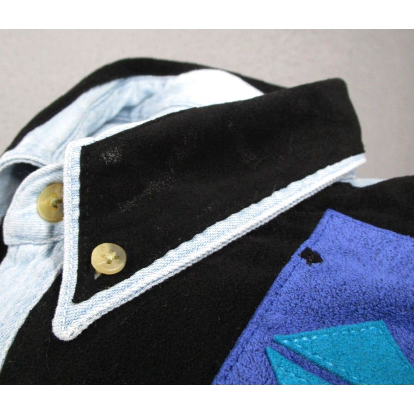 Denime Vintage Sue Billingsley Shirt Mens Medium Blue Denim Button Up Western Rancher Size US M / EU 48-50 / 2 - 6 Thumbnail