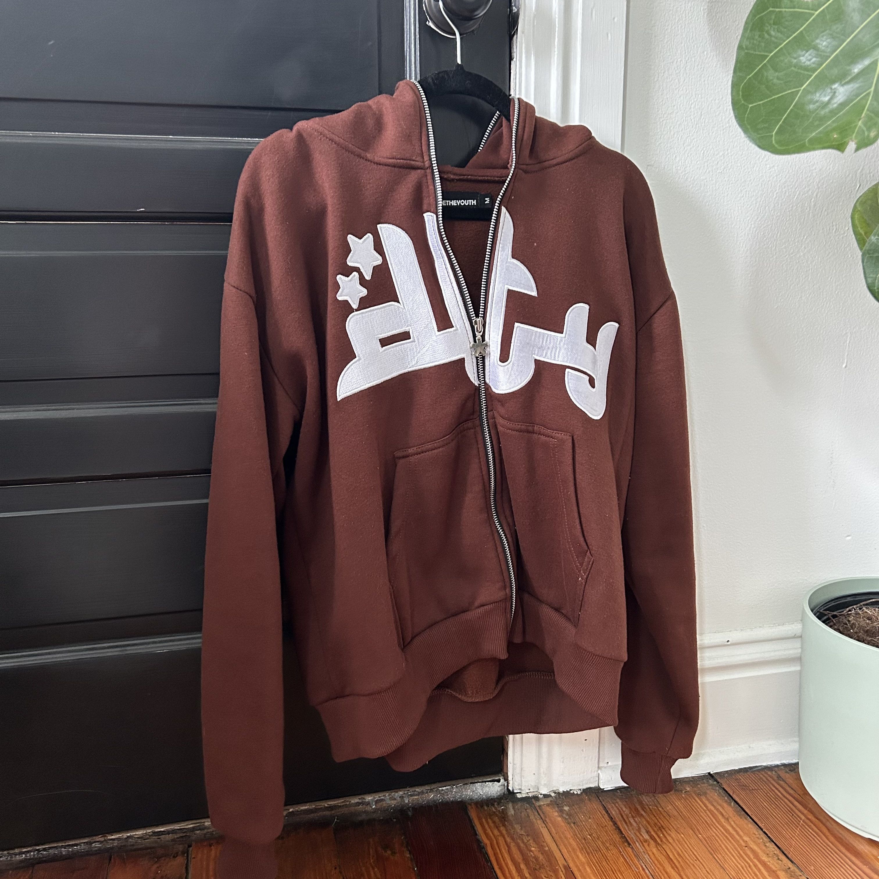 Divide The Youth Divide the Youth - Brown full zip hoodie - Size M ...