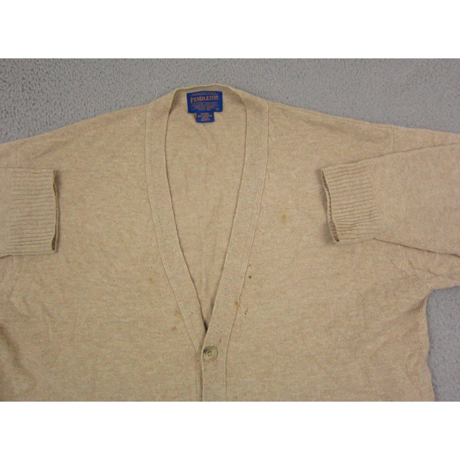 Pendleton VINTAGE Pendleton Cardigan Mens L Brown 100% Wool Knit Sweater 80s 90s Button Knit Wool Casual Formal Travel Mens Size US L / EU 52-54 / 3 - 2 Thumbnail