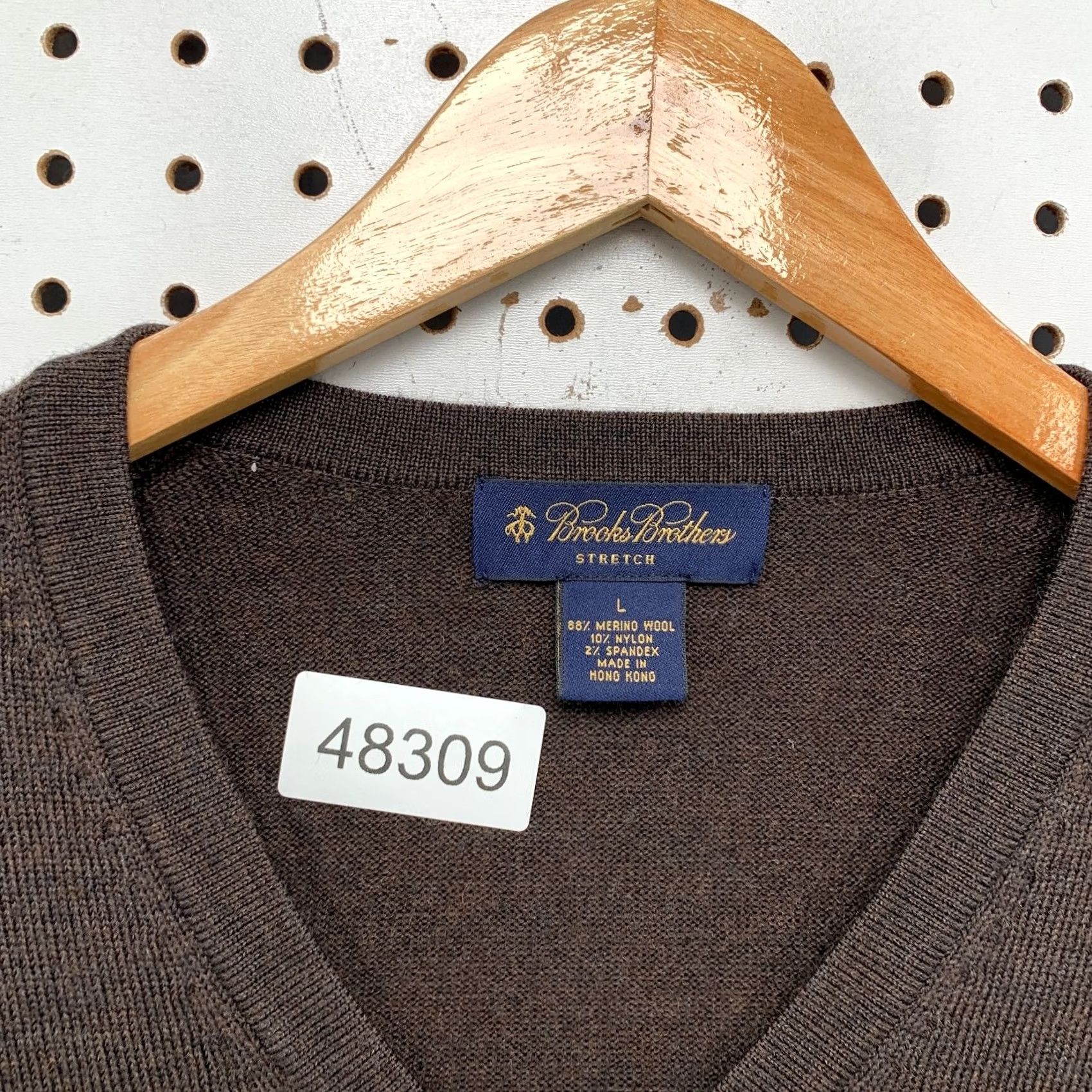 Brooks Brothers Brooks Brothers Merino Wool Sweater Mens XL Brown V-Neck Lightweight Stretch Pullover Regular Knit Wool Mens XL Brown V-Neck Sweater Size US XL / EU 56 / 4 - 3 Thumbnail