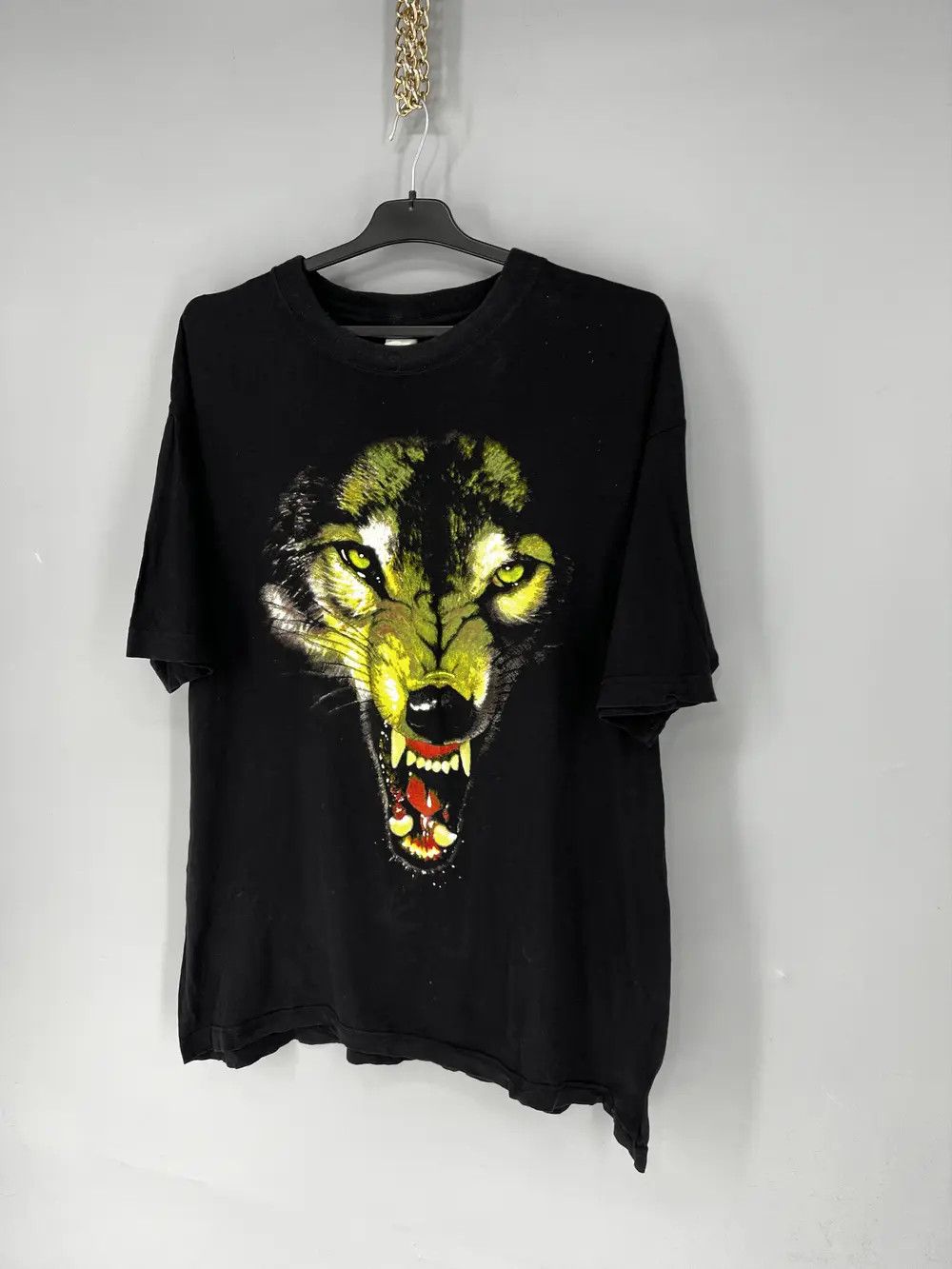 Band Tees Vintage 90s Wolf Face Boxy Fit Tee Toys Rock Size M Size US L / EU 52-54 / 3 - 3 Thumbnail