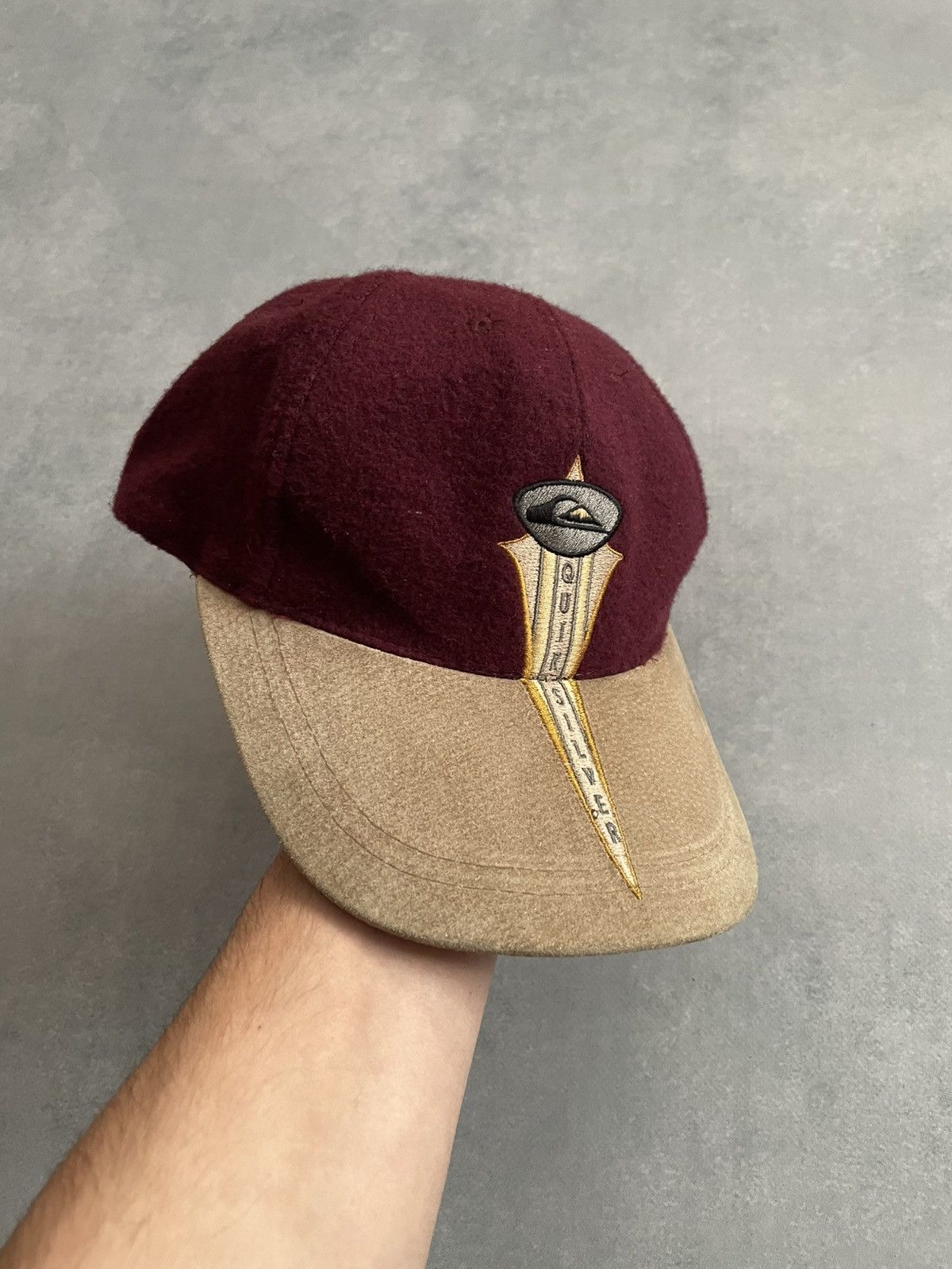 Quiksilver Cap Quiksilver Vintage Burgundy Fleece Size ONE SIZE - 2 Thumbnail