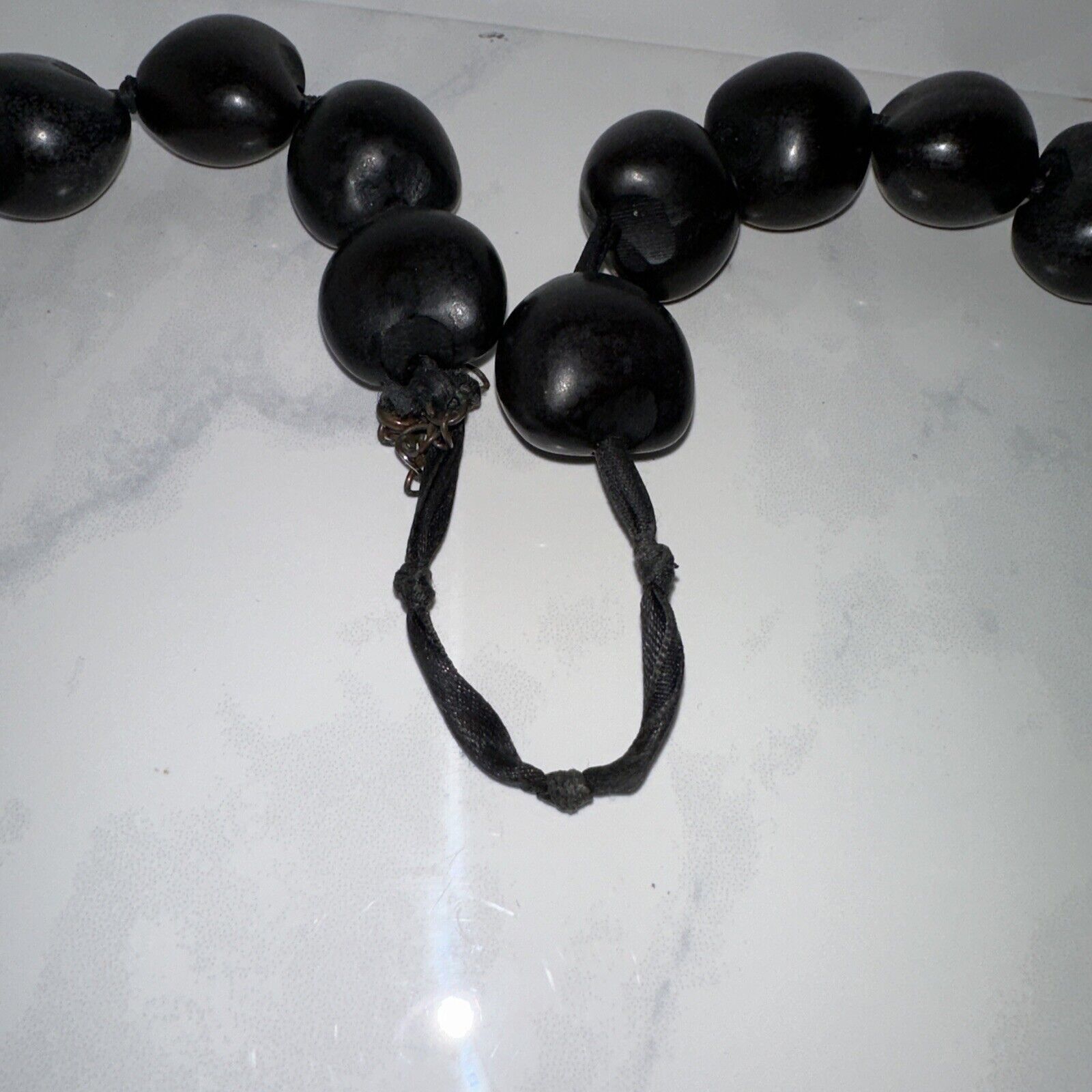 Other KUKUI NUT Lei Hawaiian Wedding Glossy Black Celebrate 32” Size ONE SIZE - 2 Thumbnail