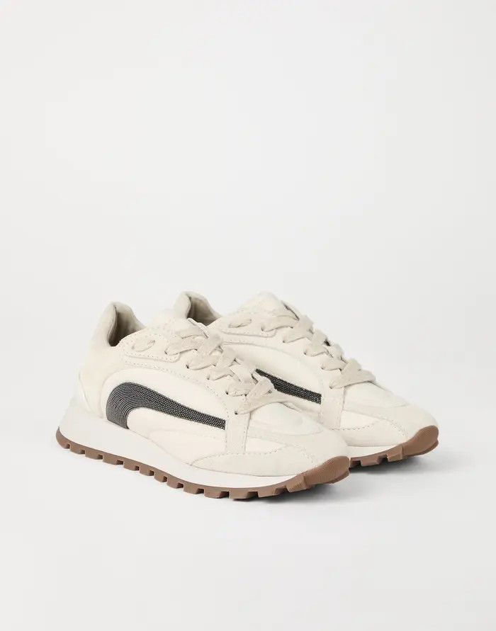 Brunello Cucinelli o1s1wg110526 Suede Low-Top Sneakers in Multicolor Size US 11 / IT 41 - 2 Thumbnail