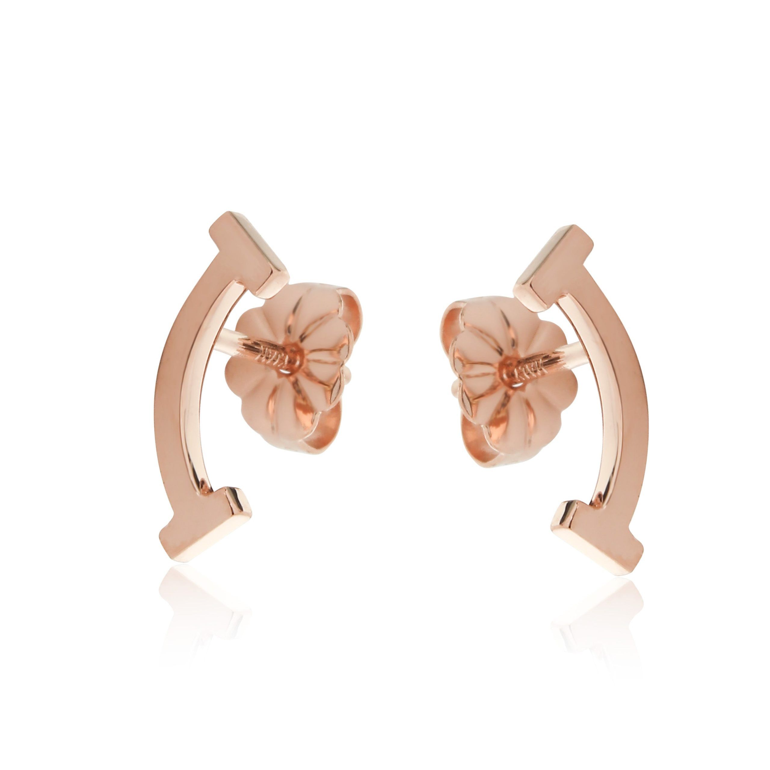 image of Tiffany Co Tiffany & Co. Tiffany T Earrings In 18K Rose Gold, Women's