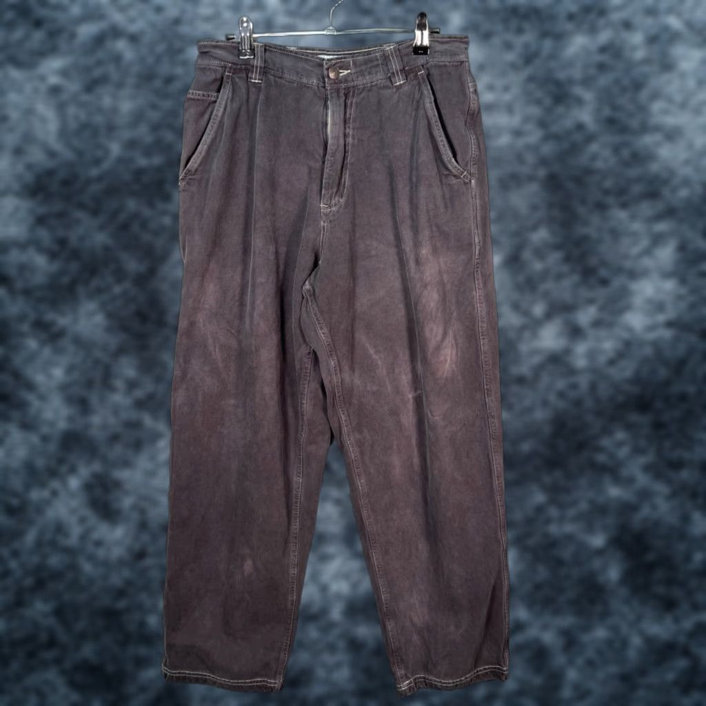 Adsum Adsum Mens Small Washed Distressed Gray 100% Cotton Straight Leg Pants Size US 29 - 1 Thumbnail