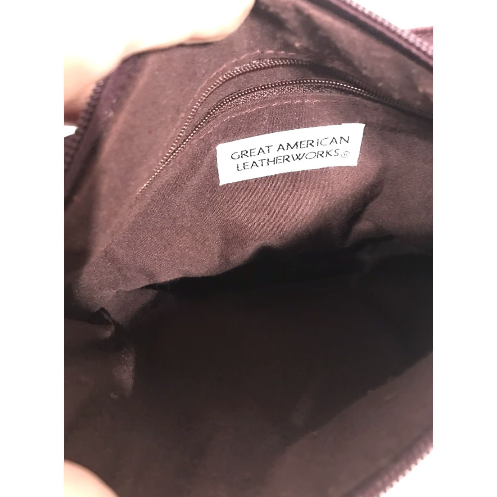 Greats Great American Leatherworks Burgundy Leather Clutch Bag Small 10.5" Lightweight Women's Size ONE SIZE - 3 Thumbnail
