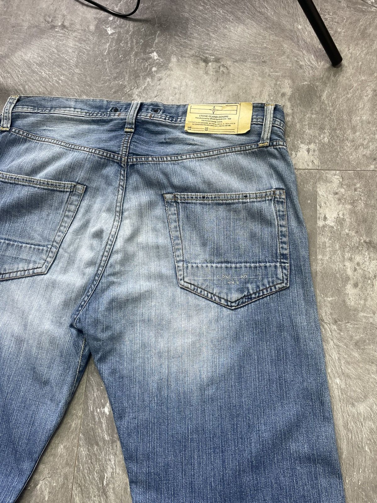 Stone Island Vintage Stone Island Denim Jeans Baggy 90s Y2K Patch Logo Size US 34 / EU 50 - 2 Thumbnail