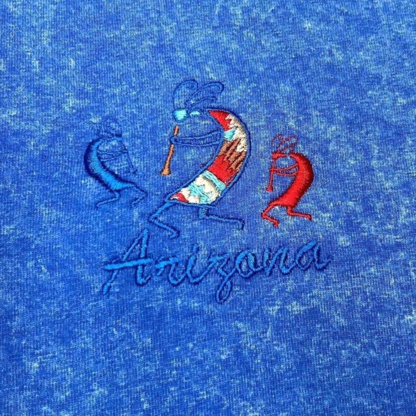 Vintage Arizona Embroidered Cave Art Souvenir Polo Shirt XL Blue Vintage Early 00’s Mens Size US XL / EU 56 / 4 - 2 Thumbnail