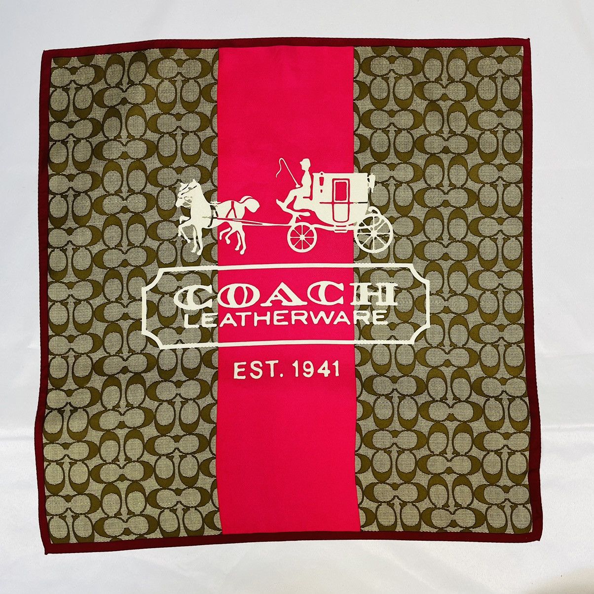 Coach COACH SILK BANDANA HANDKERCHIEF NECKERCHIEF SCARF Size ONE SIZE - 1 Thumbnail