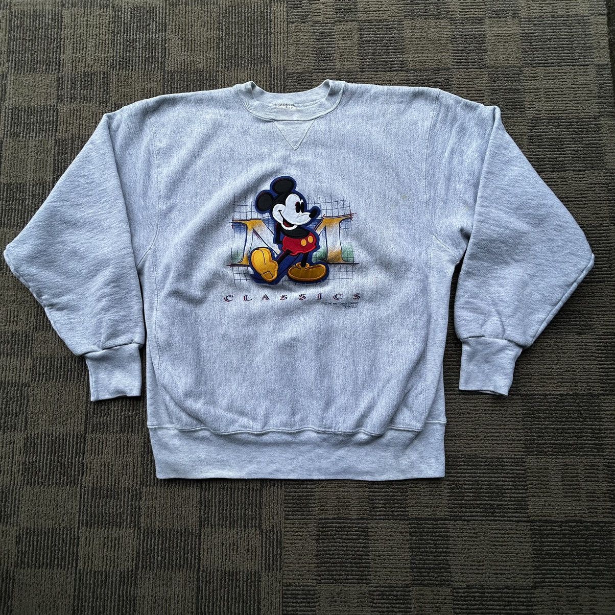 Disney Vintage 90’s Mickey Mouse Reverse Weave Crewneck Sweatshirt Size US XL / EU 56 / 4 - 1 Thumbnail