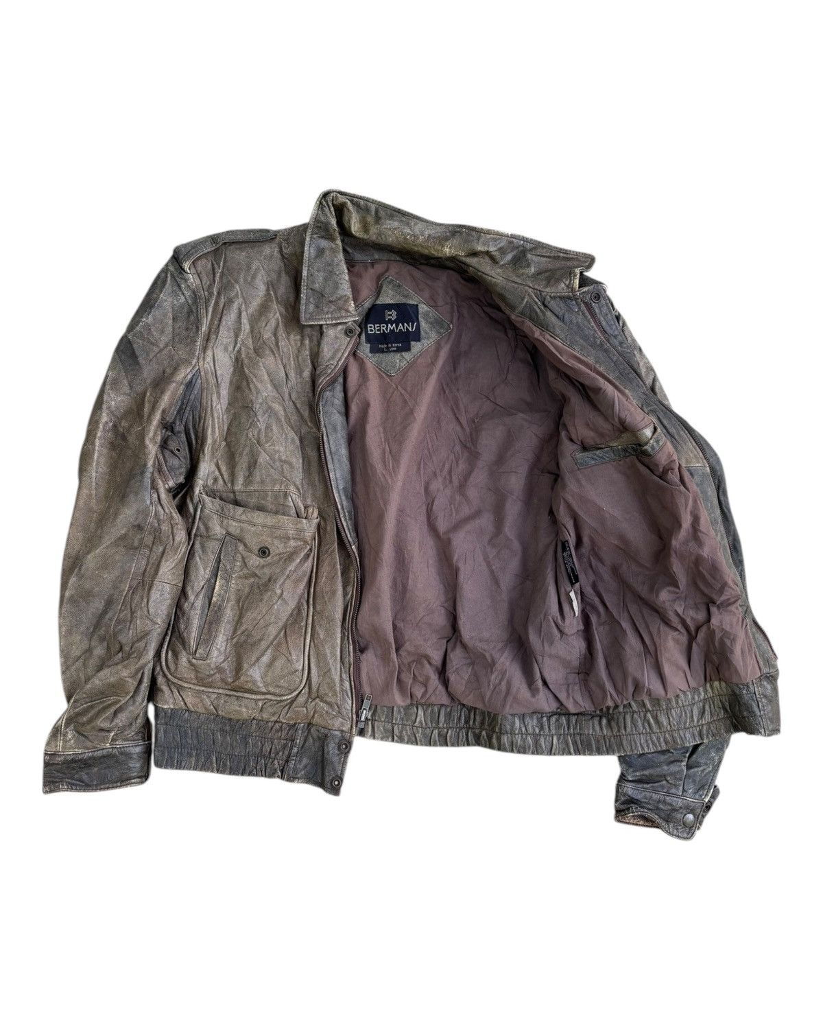 Issey Miyake 🔥VINTAGE BROWN LEATHER JACKET ISSEY MIYAKE INSPIRED DESIGN Size US L / EU 52-54 / 3 - 4 Thumbnail