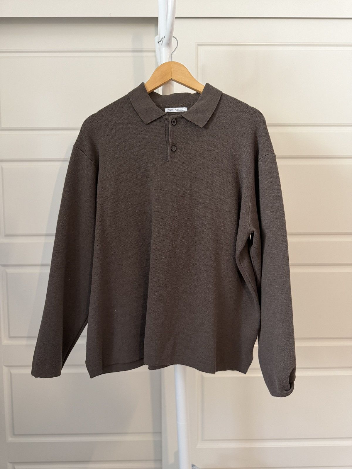 Zara Brown Polo Sweater