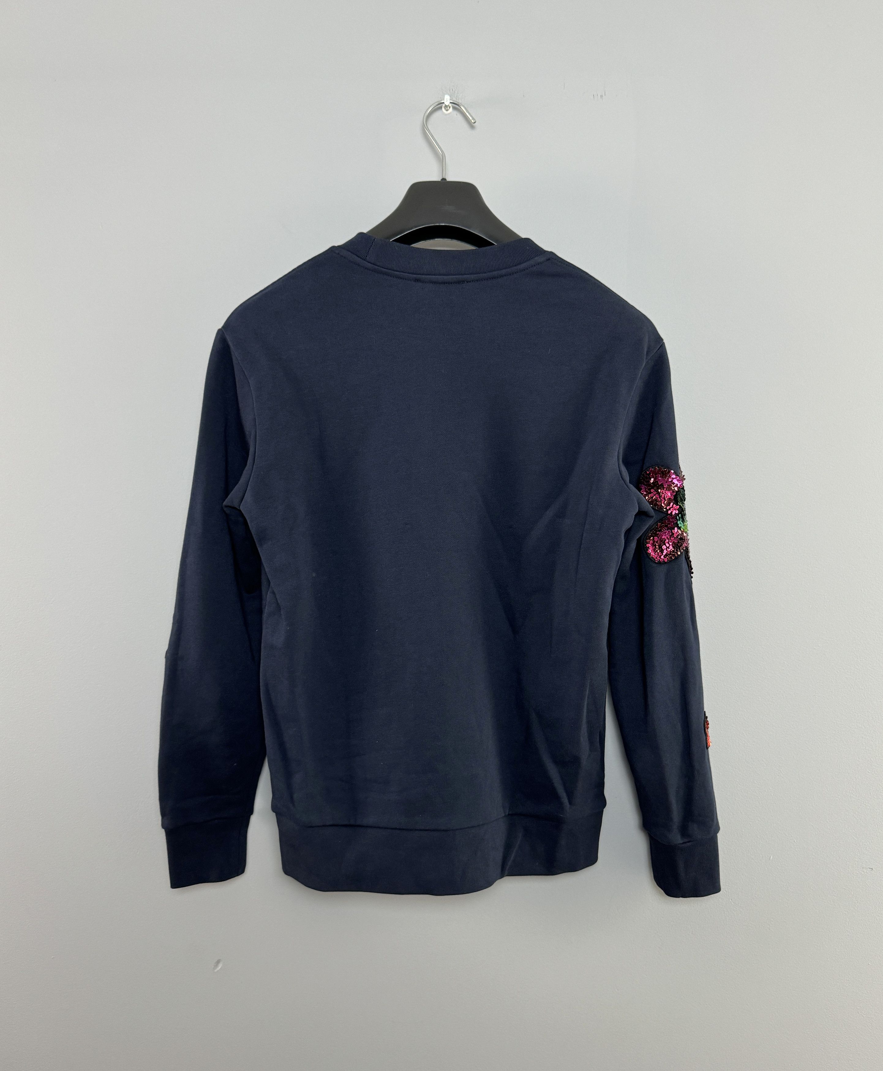 Burberry Burberry Floral Sweatshirt Sequin Embellished Navy Size XS Size XS / US 0-2 / IT 36-38 - 10 Thumbnail