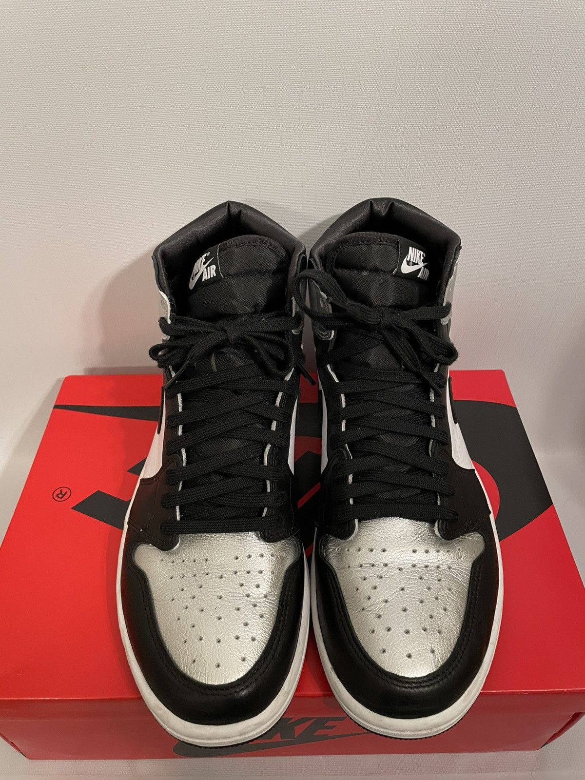 Nike Jordan 1 Silver Toe Size W 11.5 ,E44, Uk 9 Size US 11.5 / IT 41.5 - 3 Thumbnail