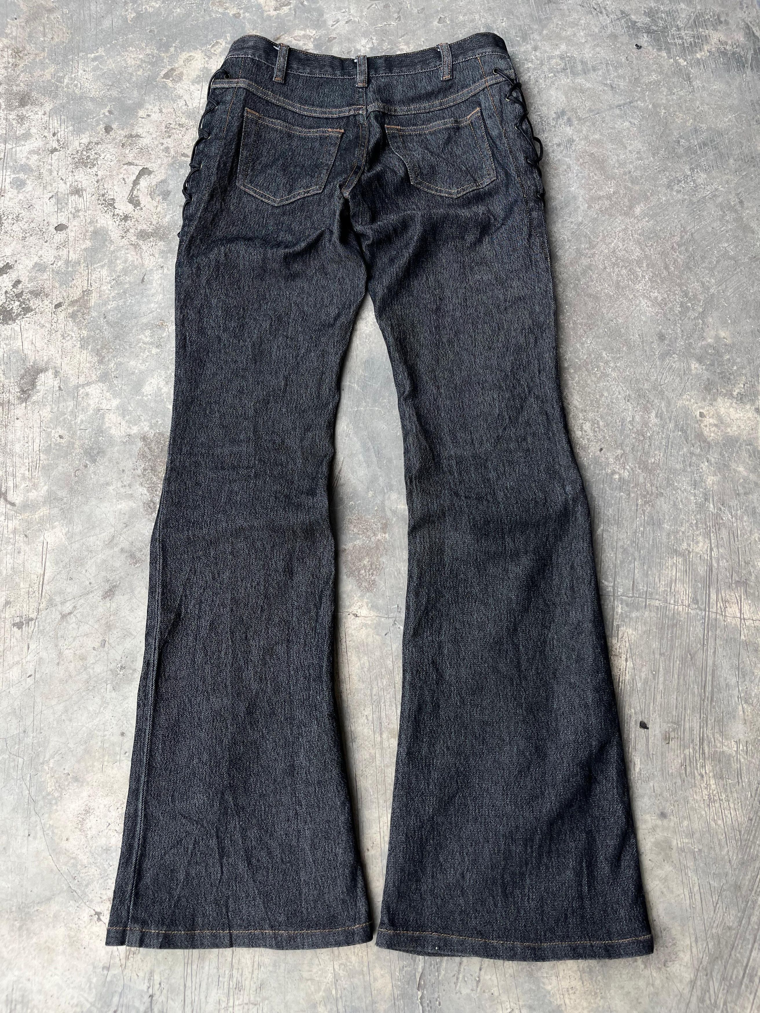 If Six Was Nine × Le Grande Bleu (L.G.B.) × Tornado Mart Wink Wink Lace Up Pants Tornado Style Size 29" - 4 Thumbnail