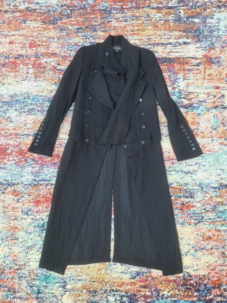 Ann Demeulemeester Men's Deconstructed Coat Windbreaker Co