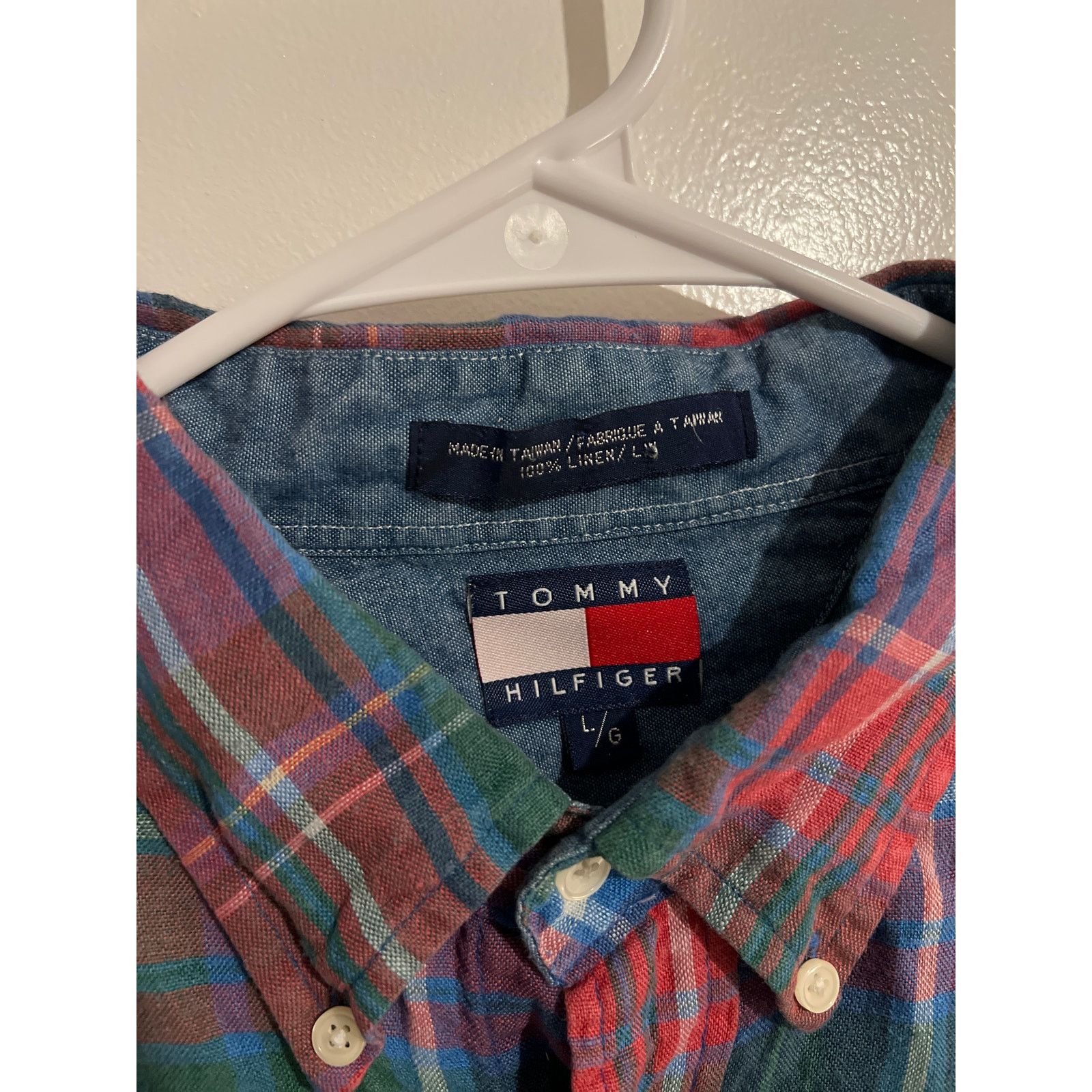 Tommy Hilfiger Tommy Hilfiger flannel linen preppy long sleeve button up Size US L / EU 52-54 / 3 - 3 Thumbnail