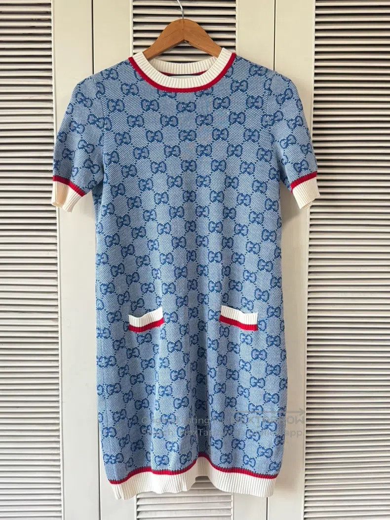 Gucci Gucci Blue full-print bow knitted dress Size XS / US 0-2 / IT 36-38 - 1 Thumbnail