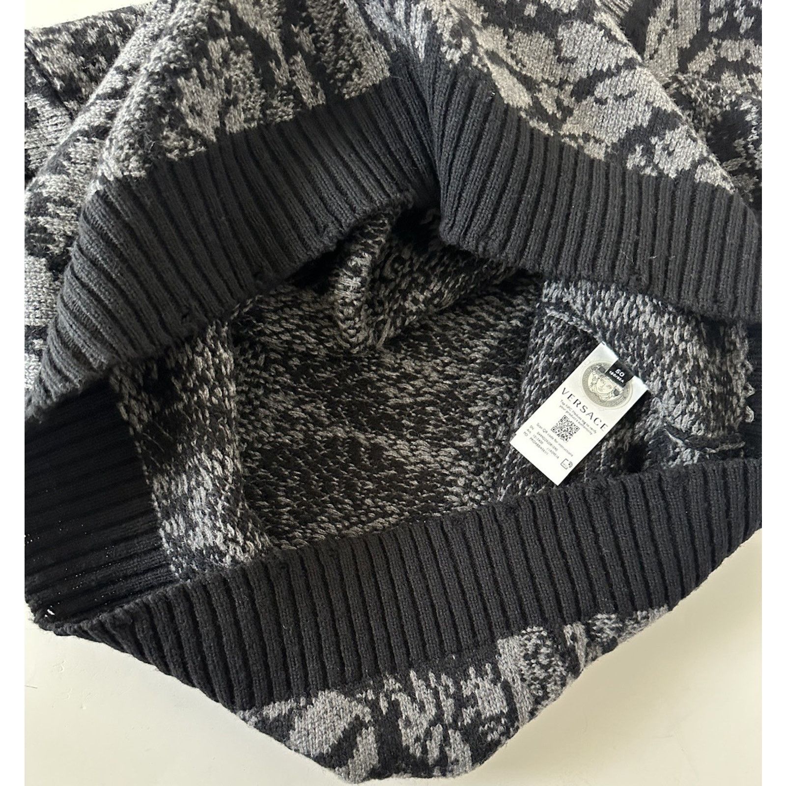 Versace Versace Barocco Wool Knit Sweater Black 40 US 1013400 Size US M / EU 48-50 / 2 - 11 Thumbnail
