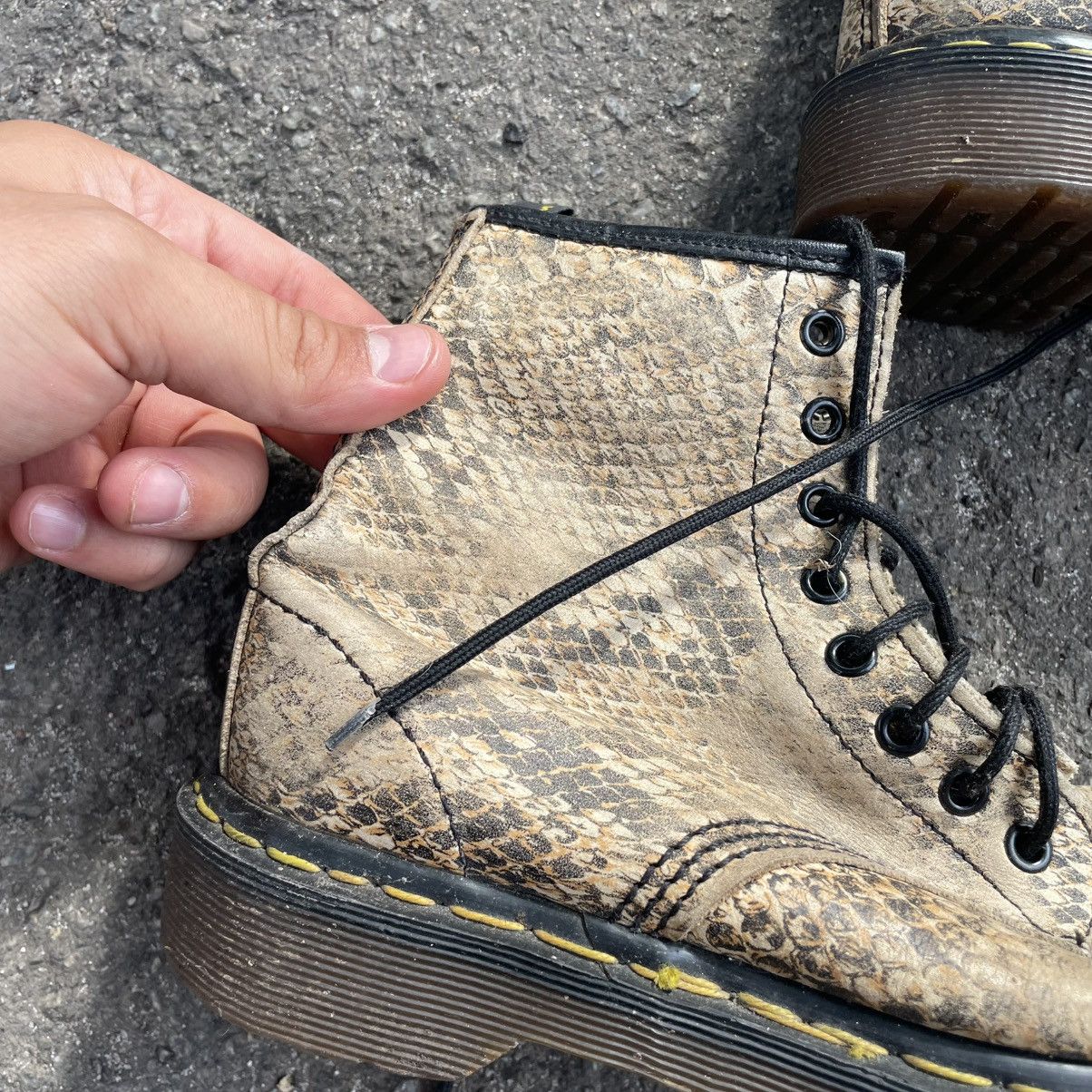 Dr. Martens Doc Dr. Martens anaconda boots snake shoes British Size US 5 / EU 37 - 2 Thumbnail