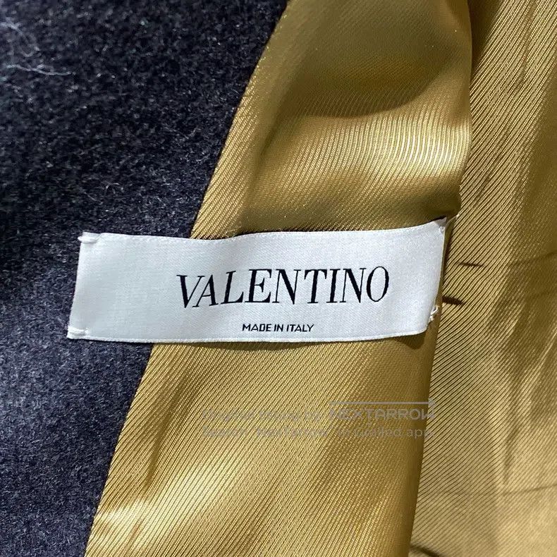 Valentino Valentino Grey double-breasted removable collar woolen coa Size US S / EU 44-46 / 1 - 3 Thumbnail
