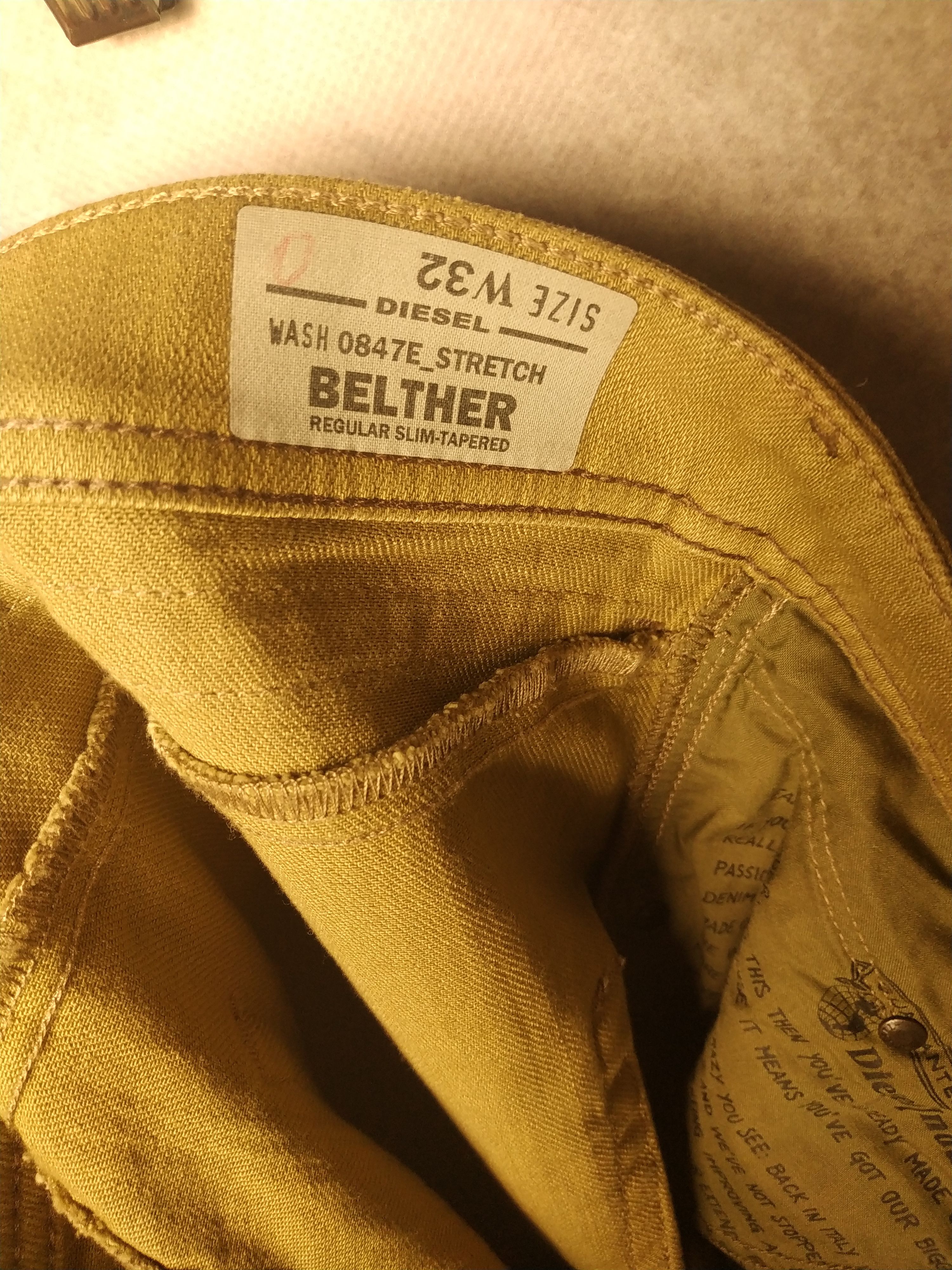 Diesel NEW DIESEL Belther 0847E Men Jeans Brown W32 Slim Stretch Size US 32 / EU 48 - 12 Thumbnail
